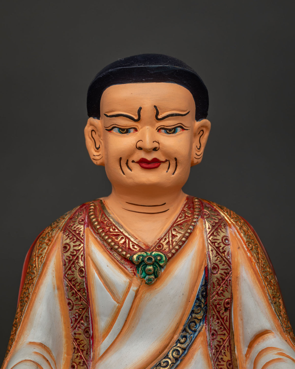 Hand-painted Marpa Statue Set | Revered Kagyu Lineage Founders