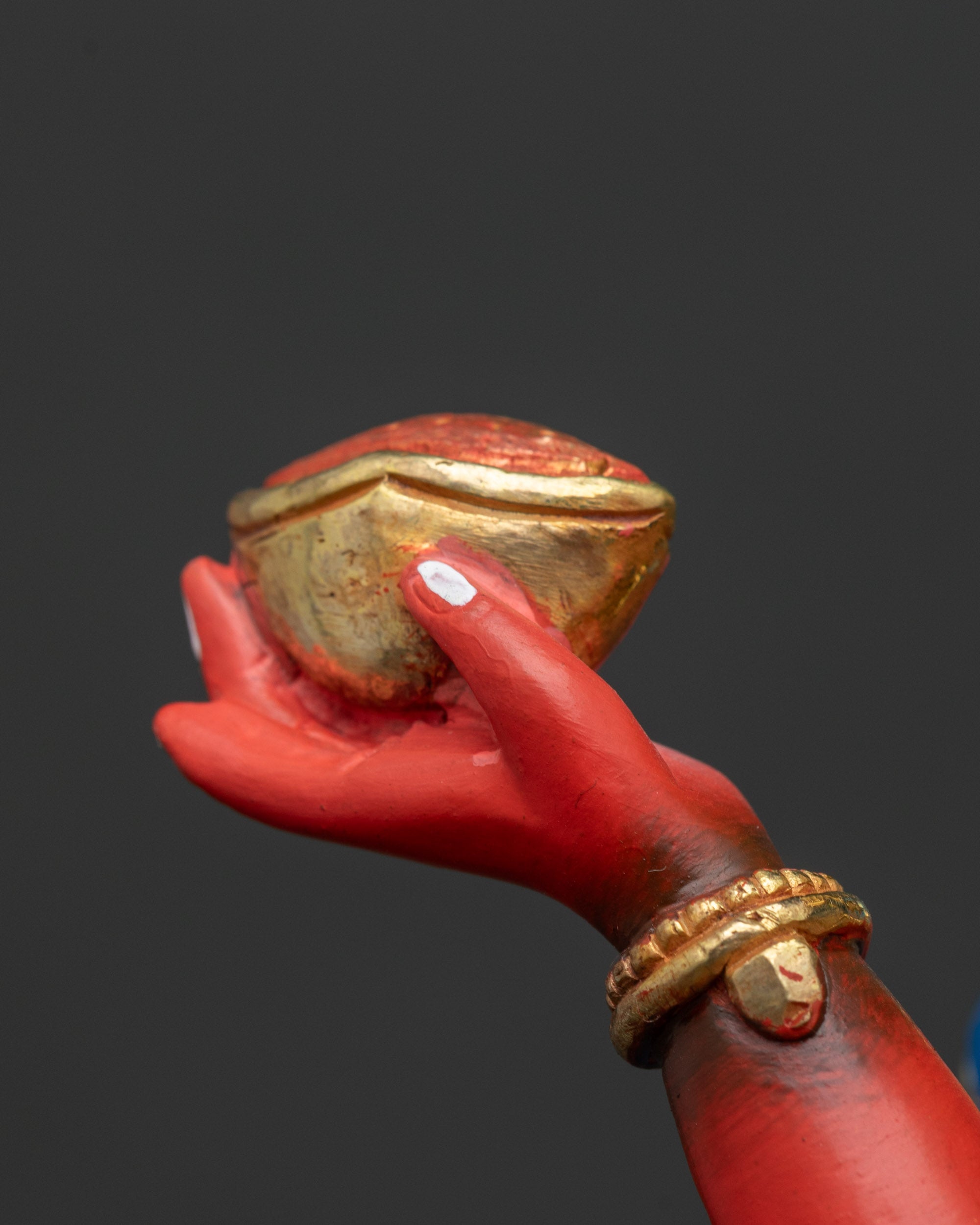 Colorful Black Dzambhala Statue | Protector of Wealth & Prosperity