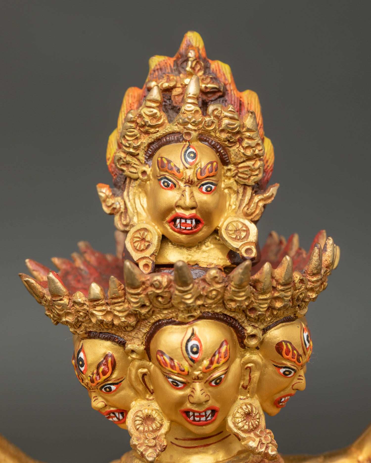 Hevajra Statue | Traditional 24K Gold Gilded Buddhist Art