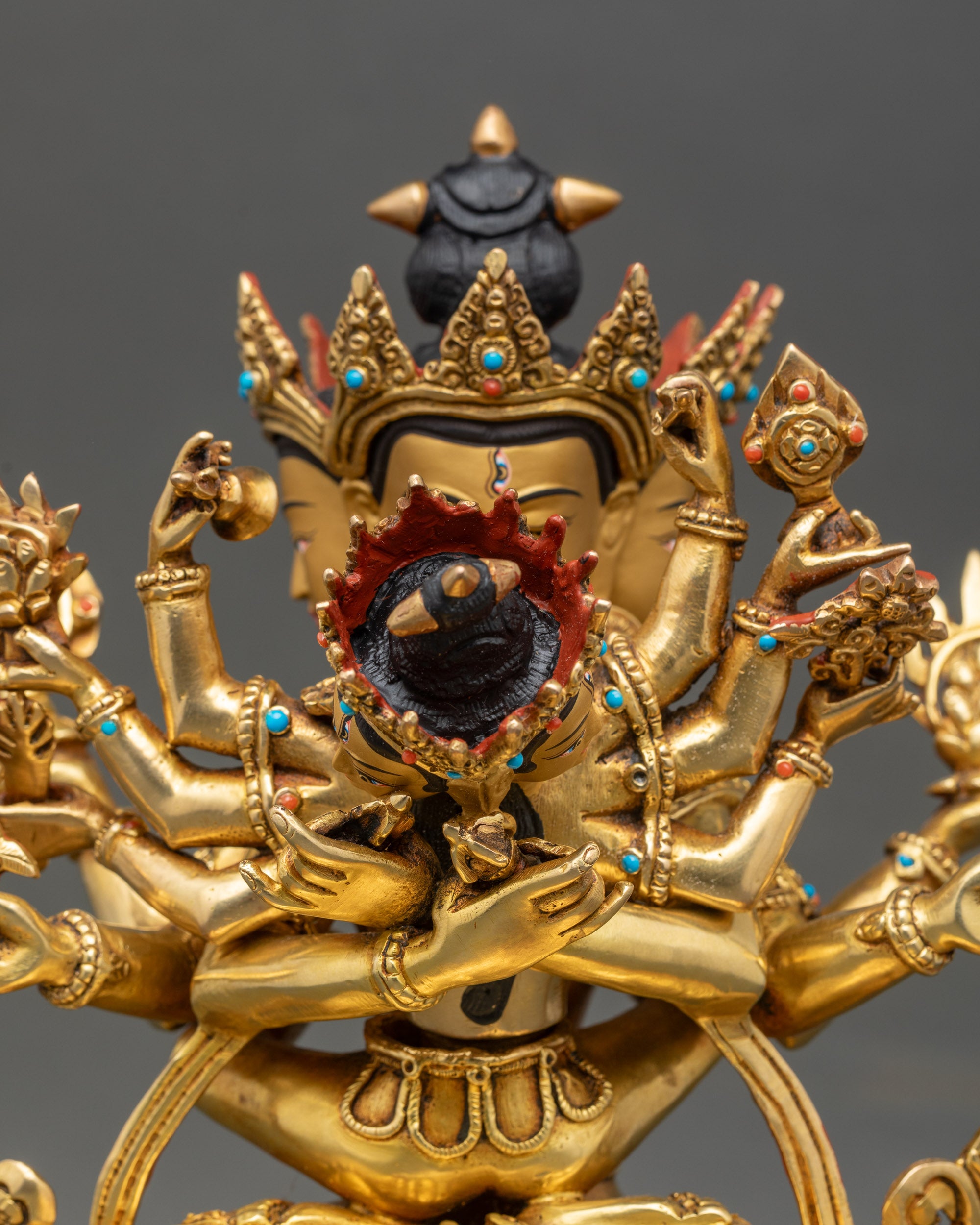 Guhyasamaja and Consort Statue - Vajrayana Tantric Meditation Deity