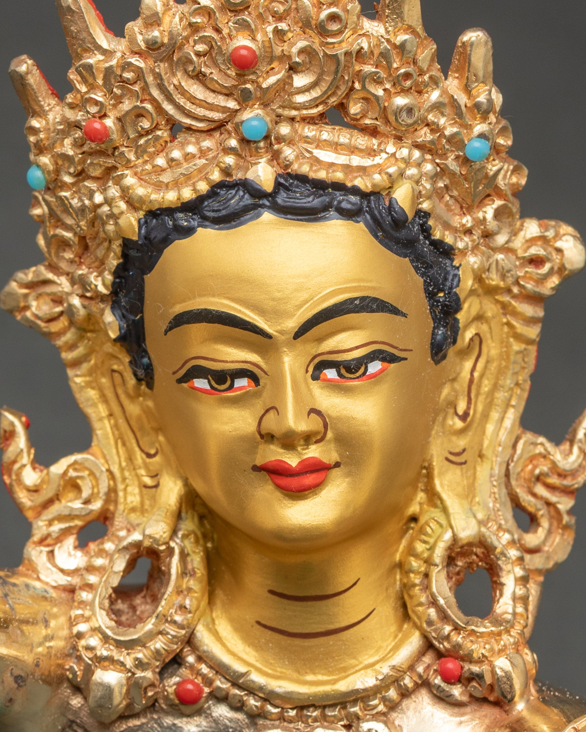 Manjushri with Consort - Handmade Sculpture for Spiritual Harmony