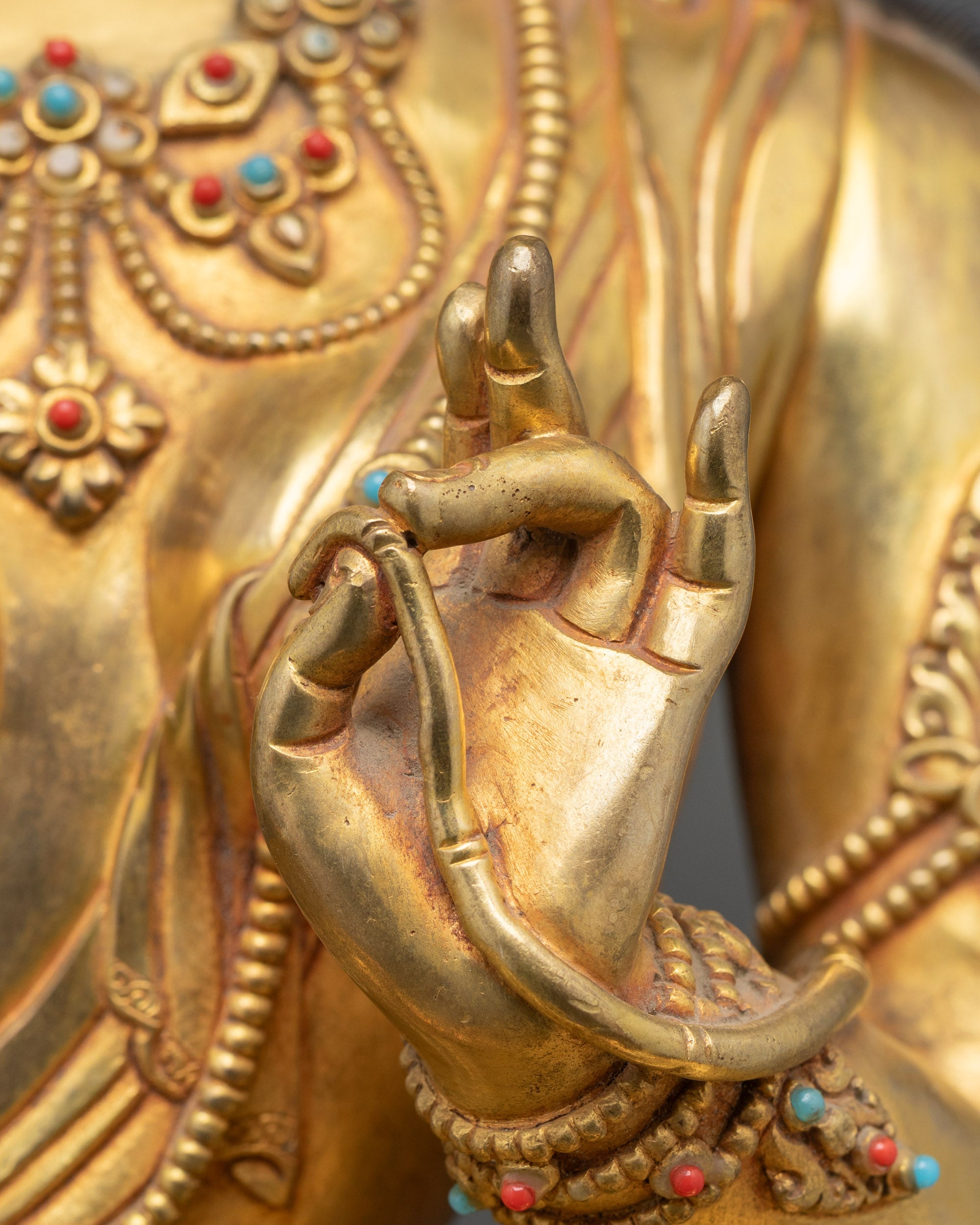 Green Tara Statue - Sacred Himalayan Goddess of Swift Protection