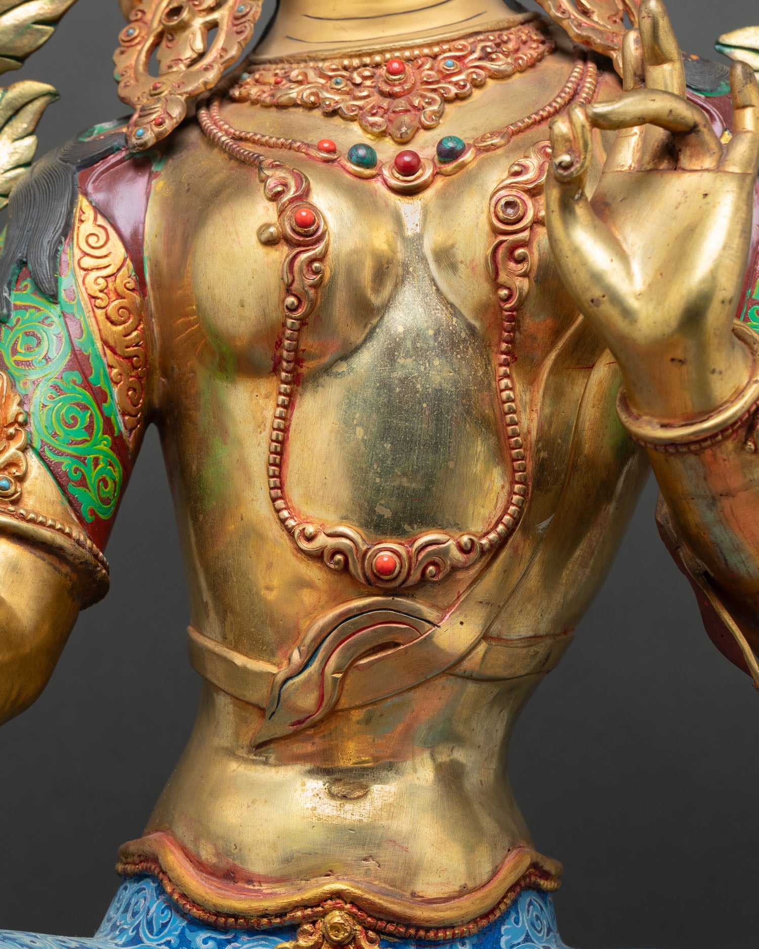 Grand Green Tara Statue - Buddhist Devotional Artwork