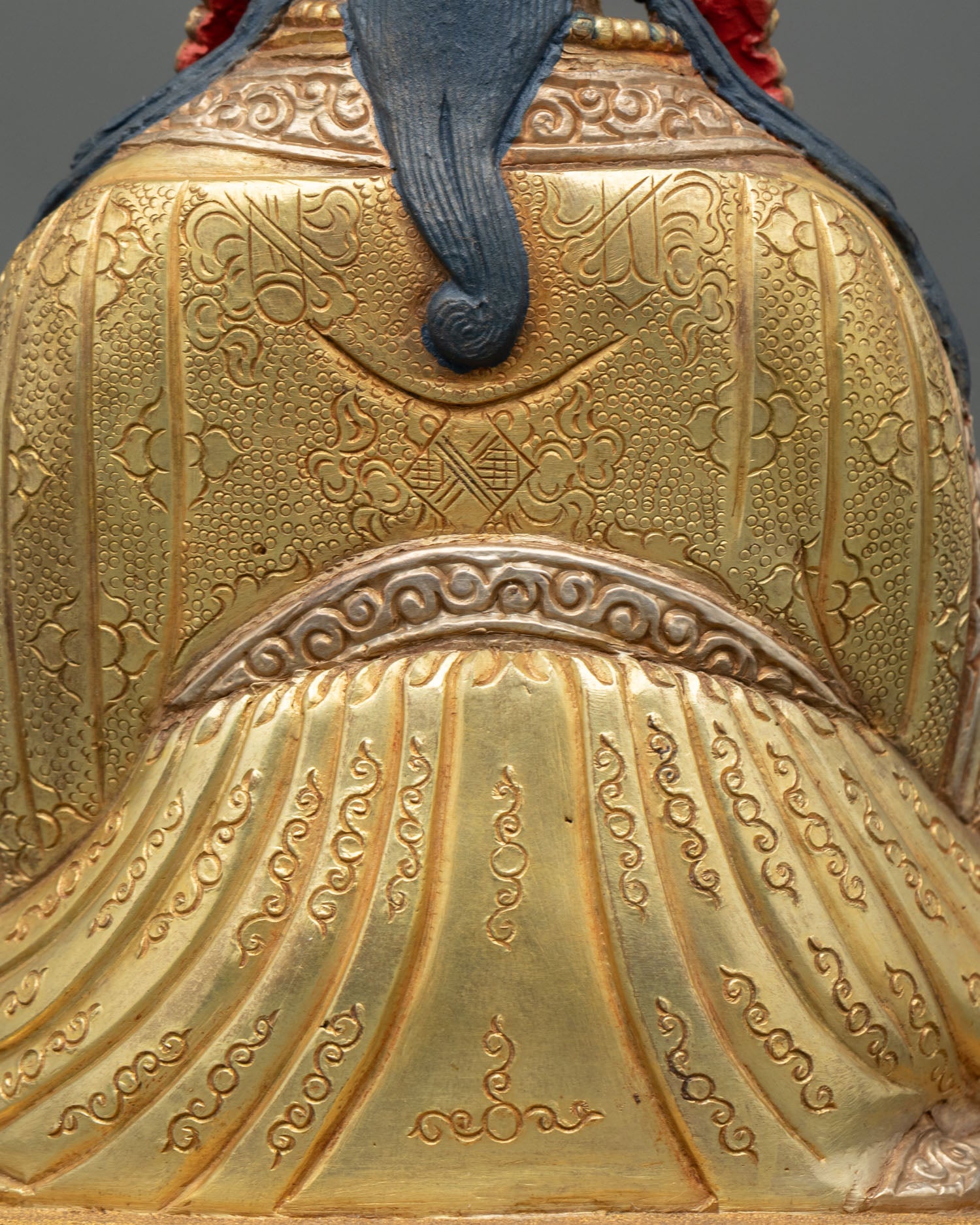 Guru Rinpoche Statue | 24K Gold-Gilded Copper Sculpture