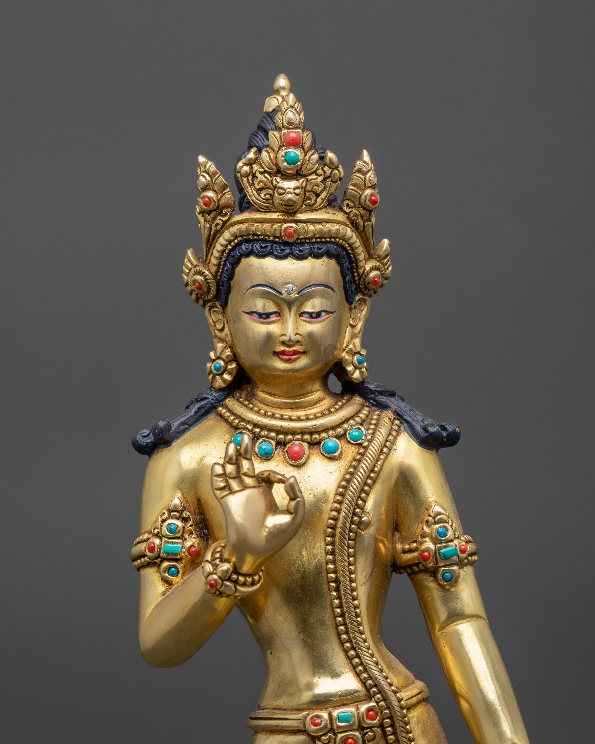 Eight Bodhisattvas Statue Collection | Traditional Nepalese Artistry