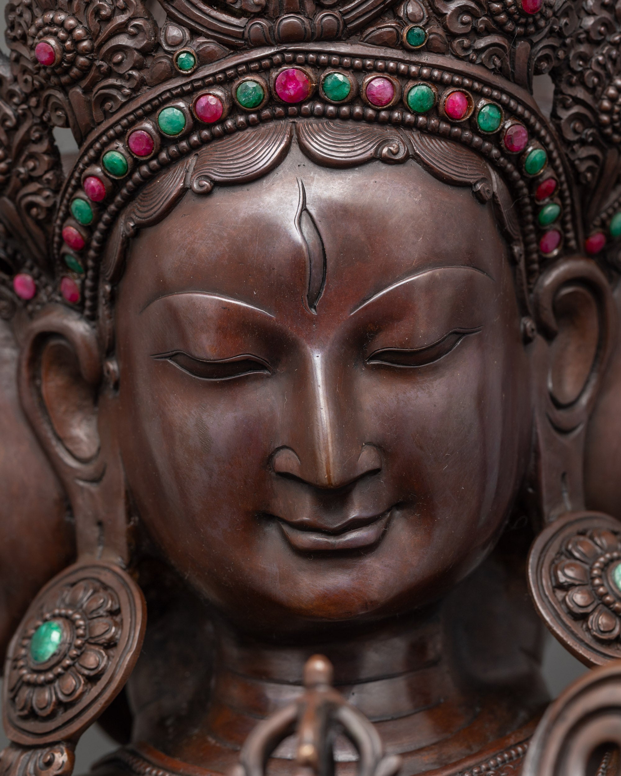 Oxidized Namgyalma (Usnisavijaya) Statue | Traditional Protector Deity