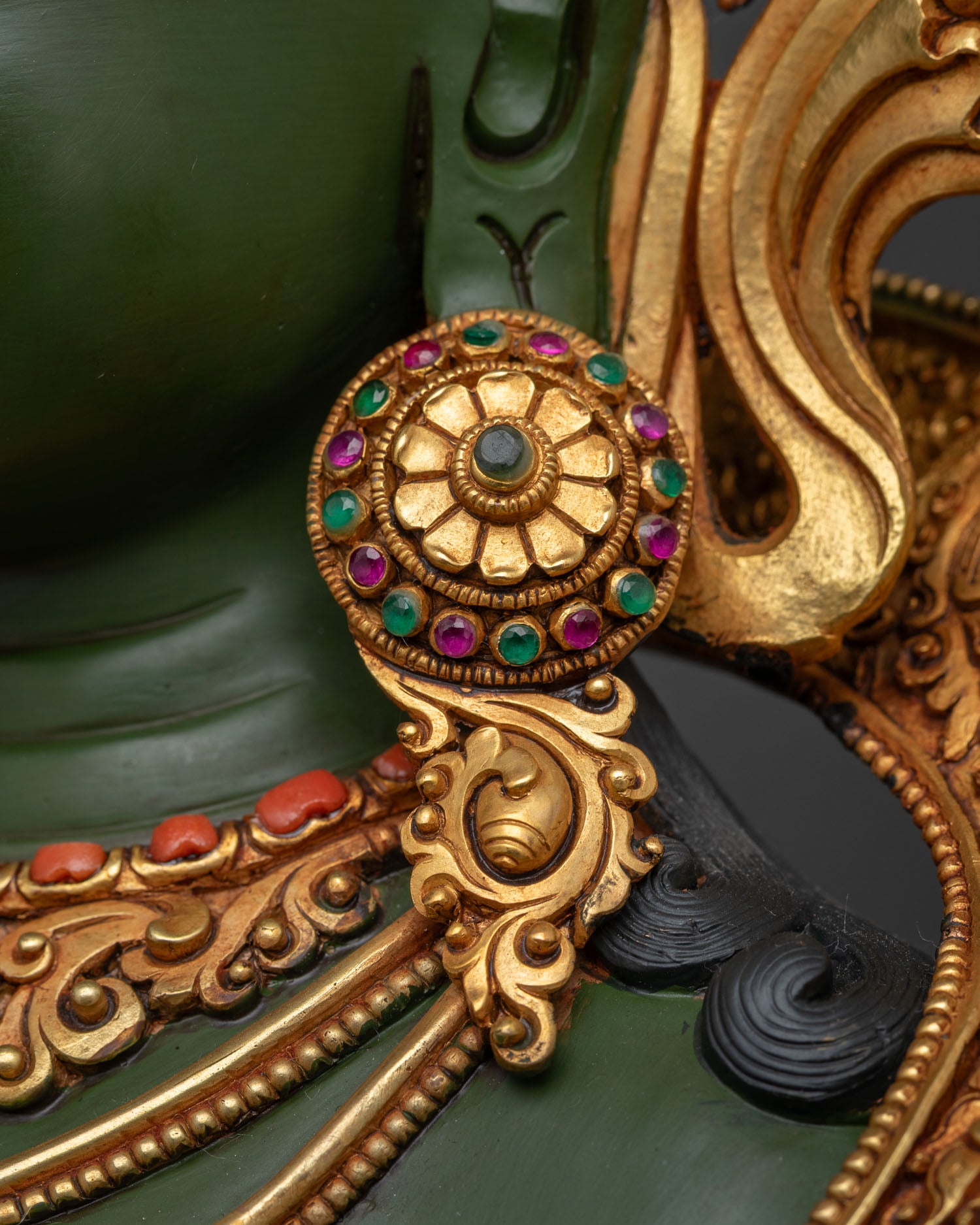 Mother Green Tara Statue | Tibetan Buddhist Icon of Compassion