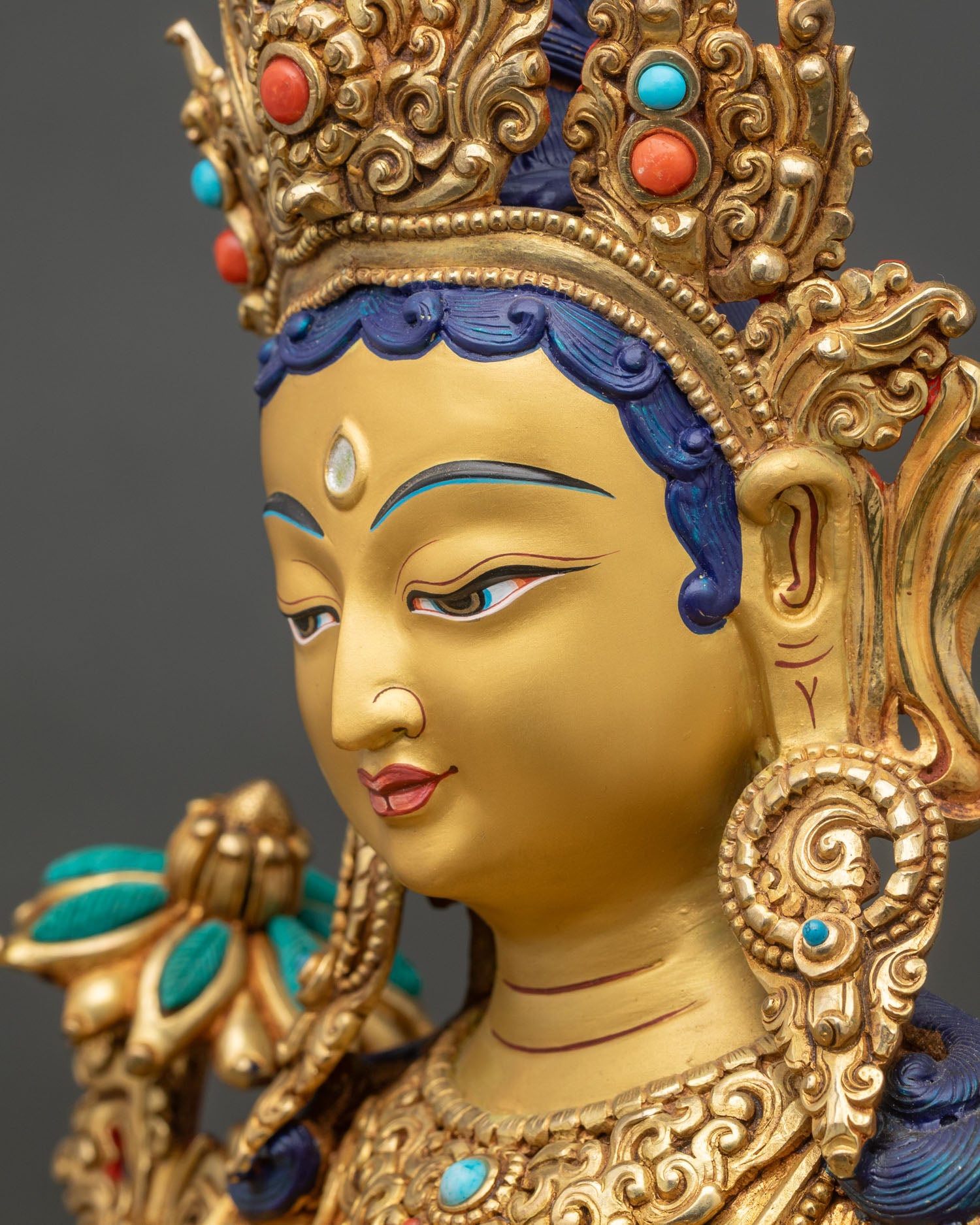 Female Buddha Green Tara Statue | Handcrafted in Nepal