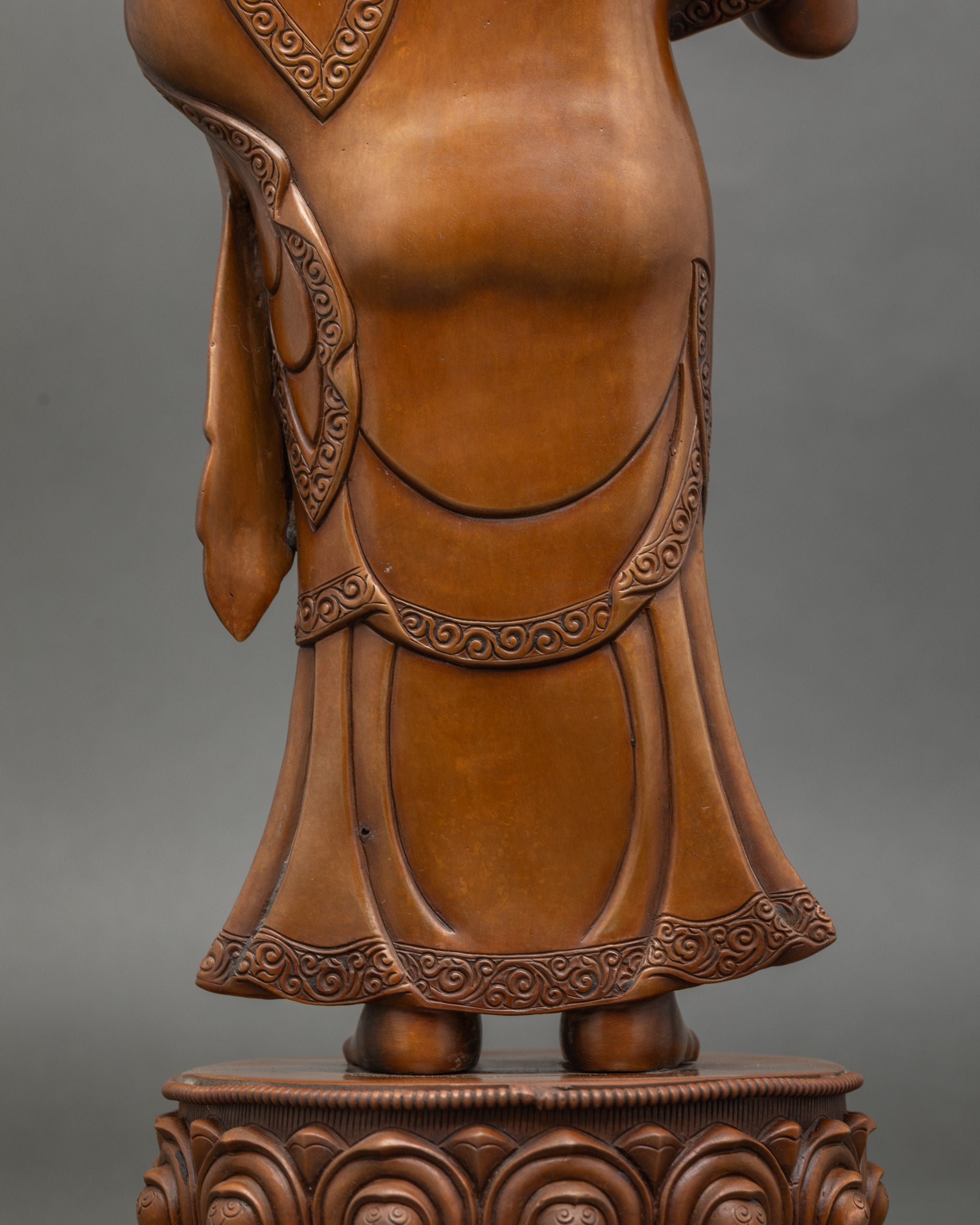 Hand-carved Sculpture of Buddha's Two Disciples