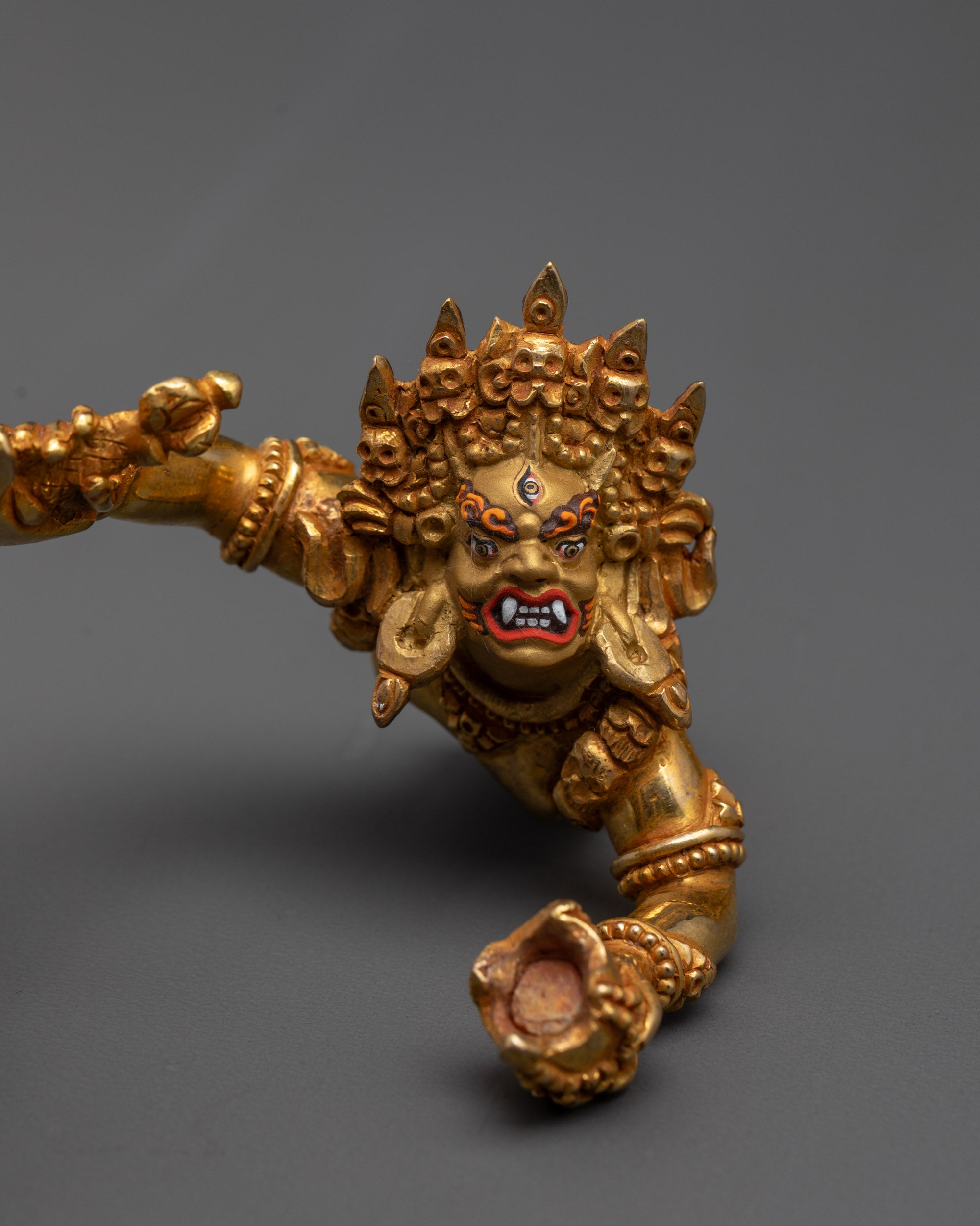 Fierce Wrathful Deity Yamantaka Statue with his Yab-Yum | Buddhist Art