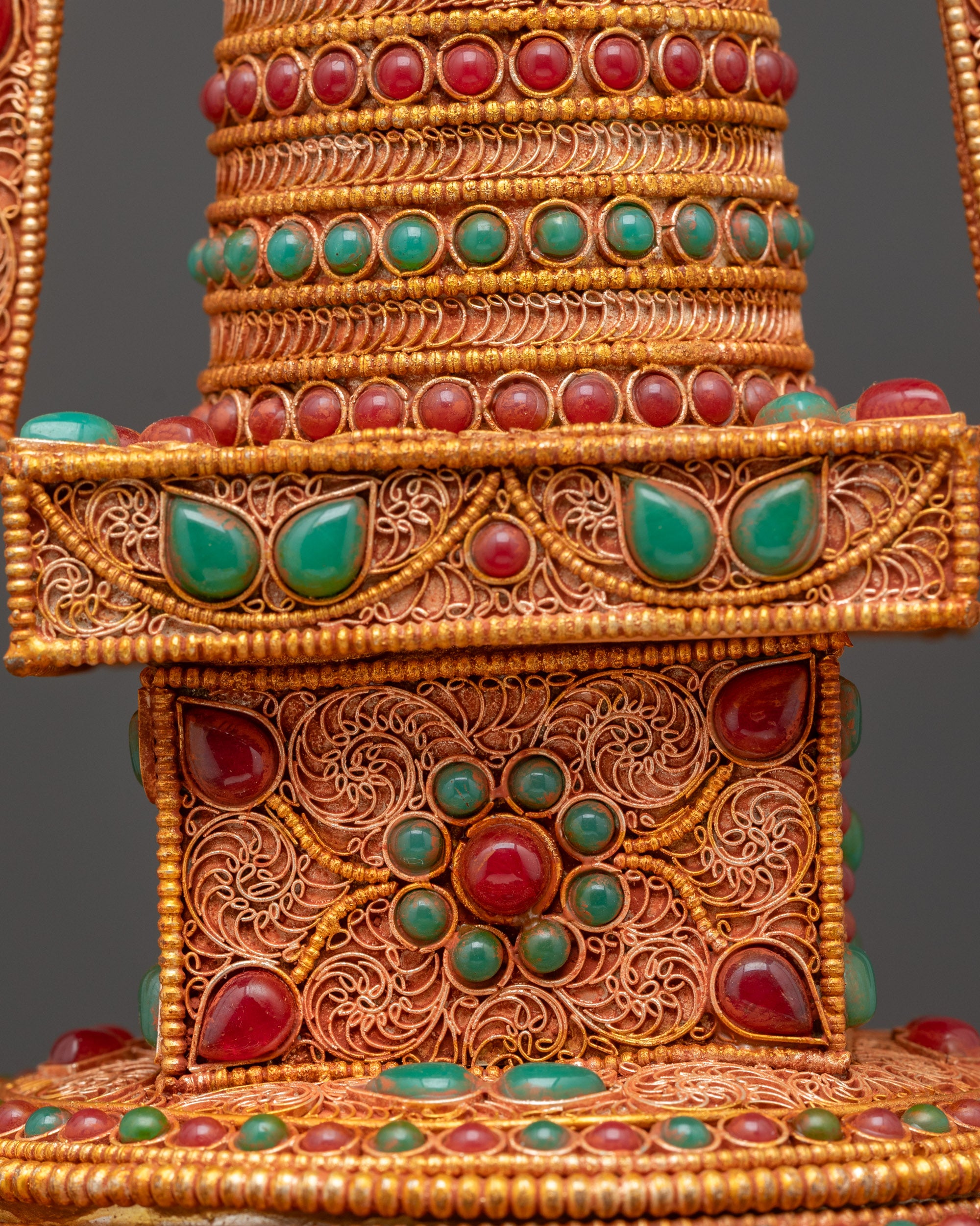 Shop Handmade Tibetan Stupa | Golden Buddhist Monument Nepal