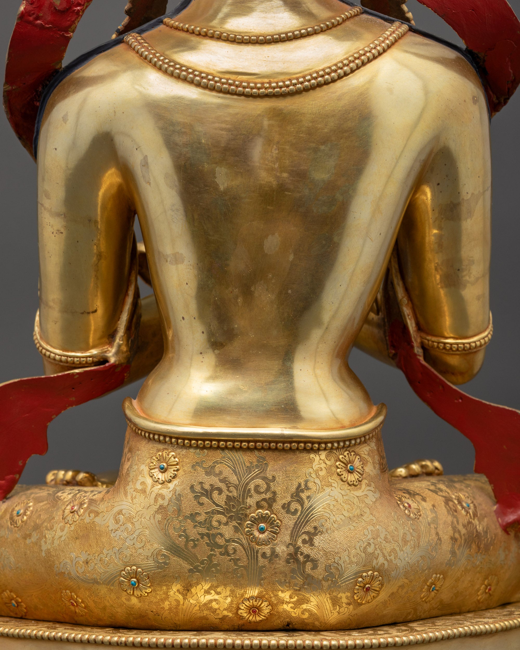 Vajradhara Buddha Statue | 24K Gold-Gilded Tibetan Meditation Sculpture