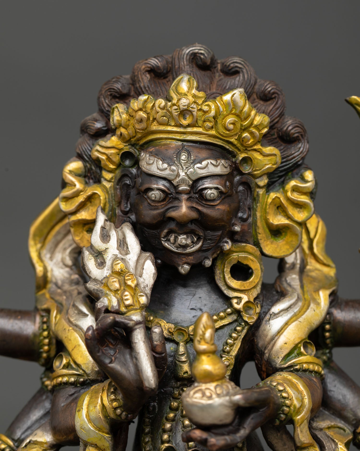 White Mahakala Statue