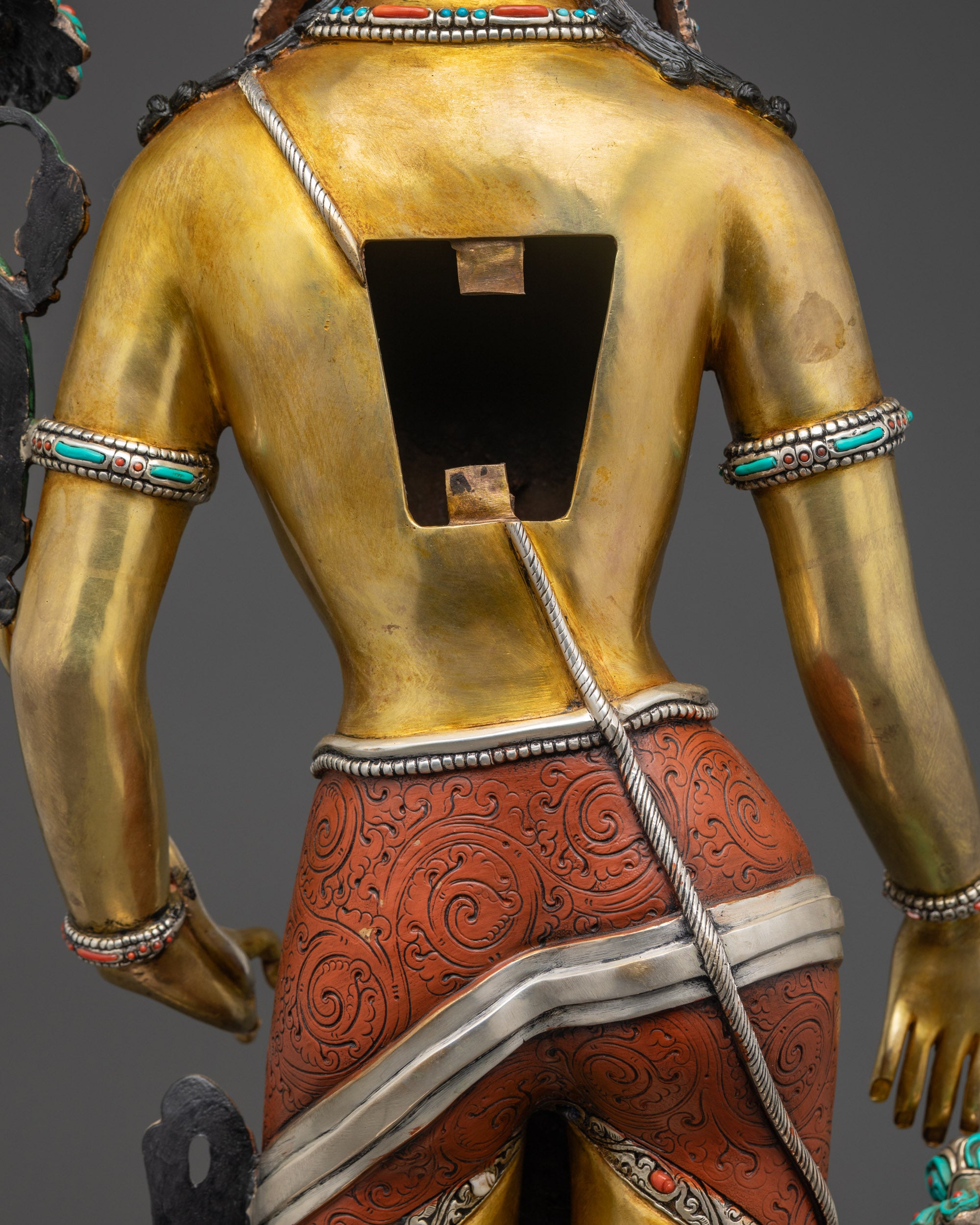 24K Gold Fire-Gilded Lokeshwor Sculpture | The Lord of all Realms