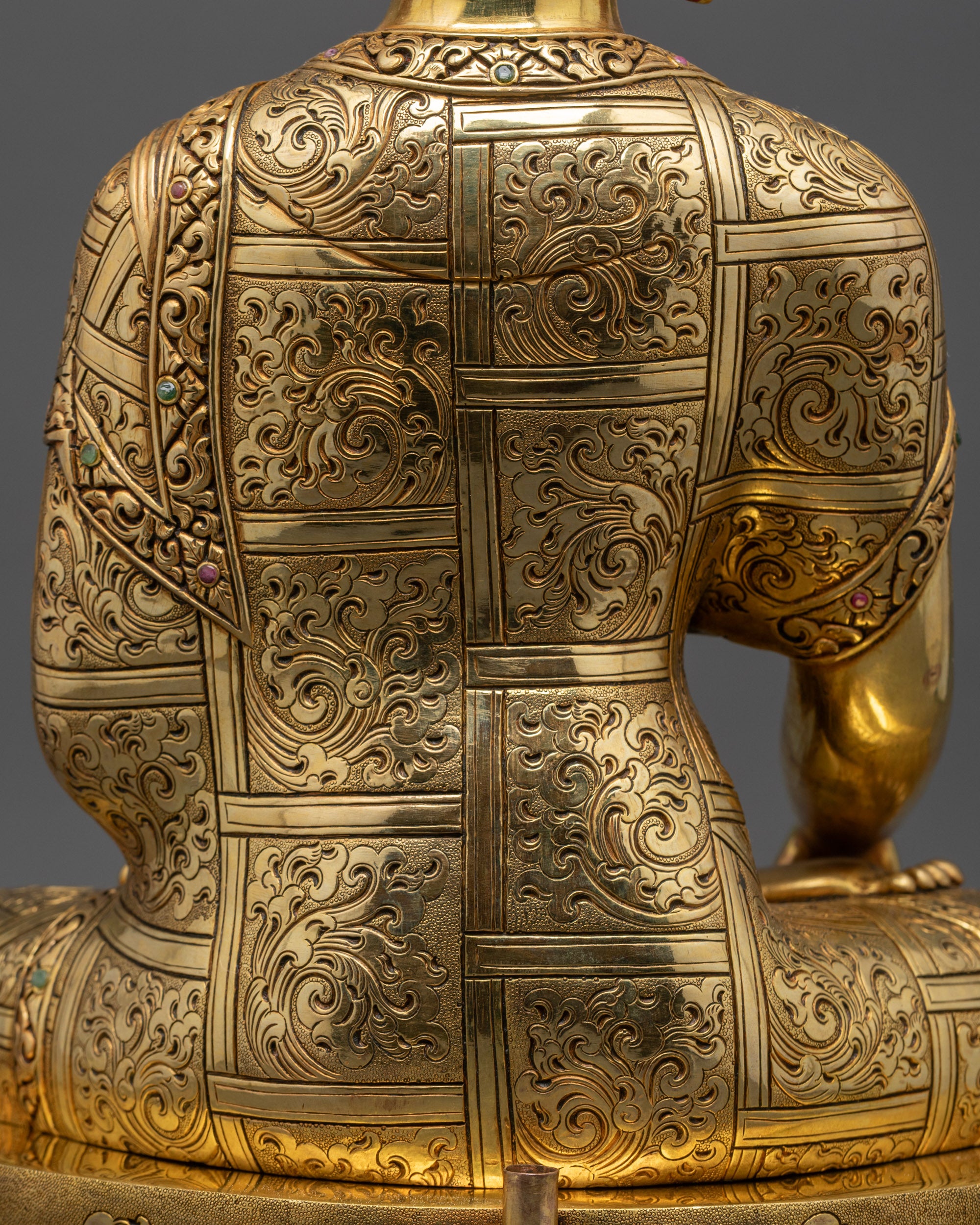 Enlightened Shakyamuni Buddha Statue | Fire Gold-Gilded Nepalese Art