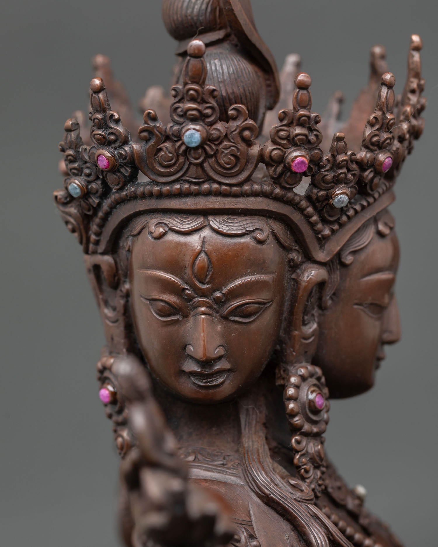 Three Long Life Deities Sculpture – Traditional Himalayan Art Set