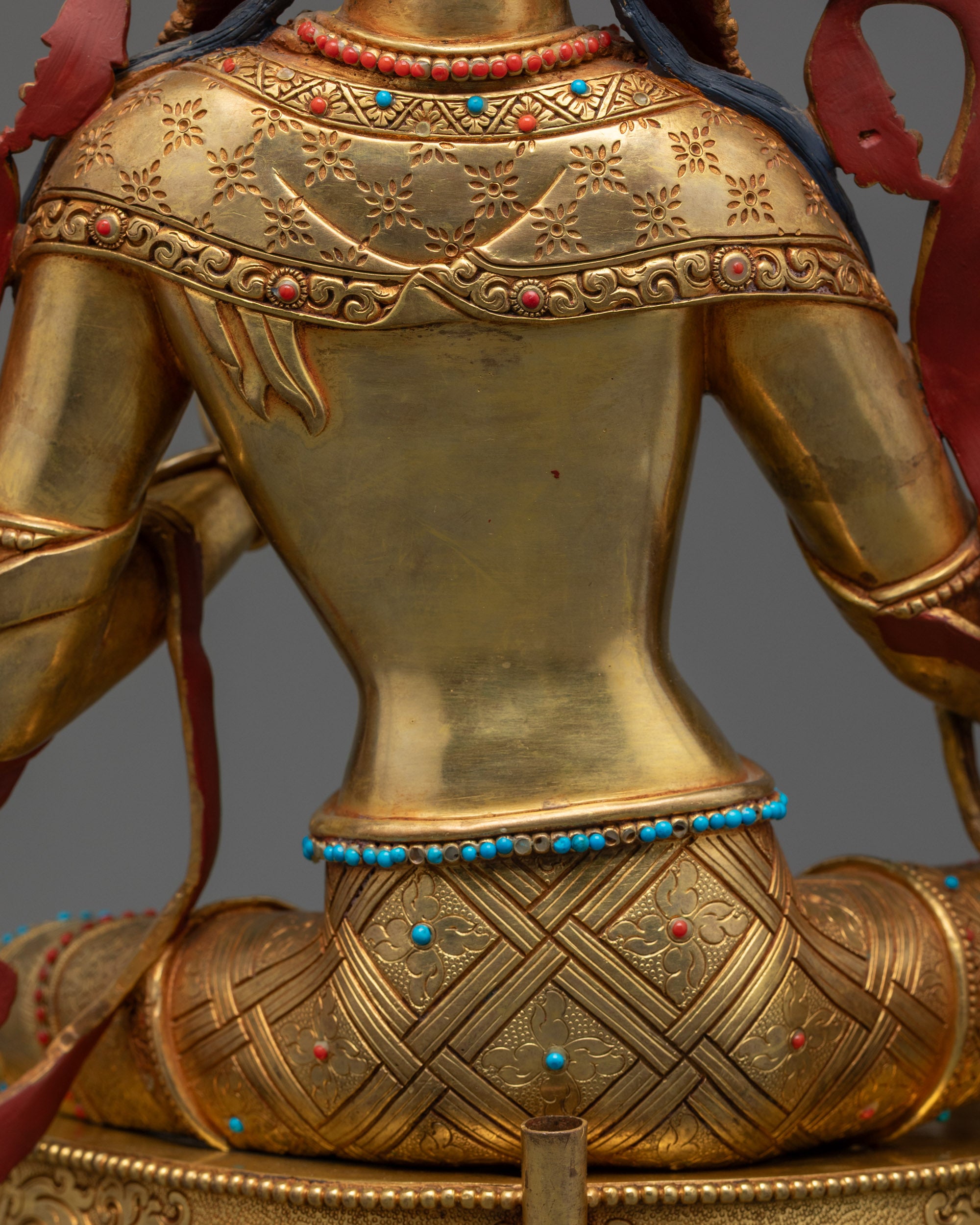 24K Gold Fire-Gilded Green Tara Statue | Meditation and Altar Decor