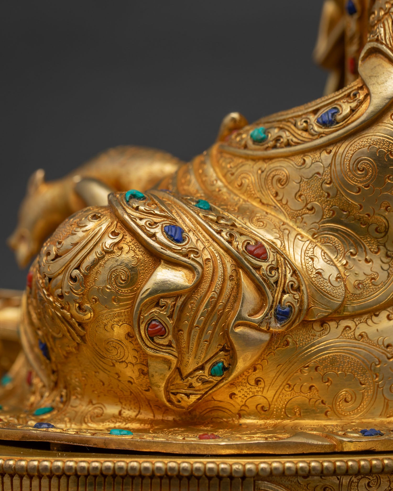 Guru Norlha Statue | Luxuriously Gold Fire-Gilded Copper Sculpture