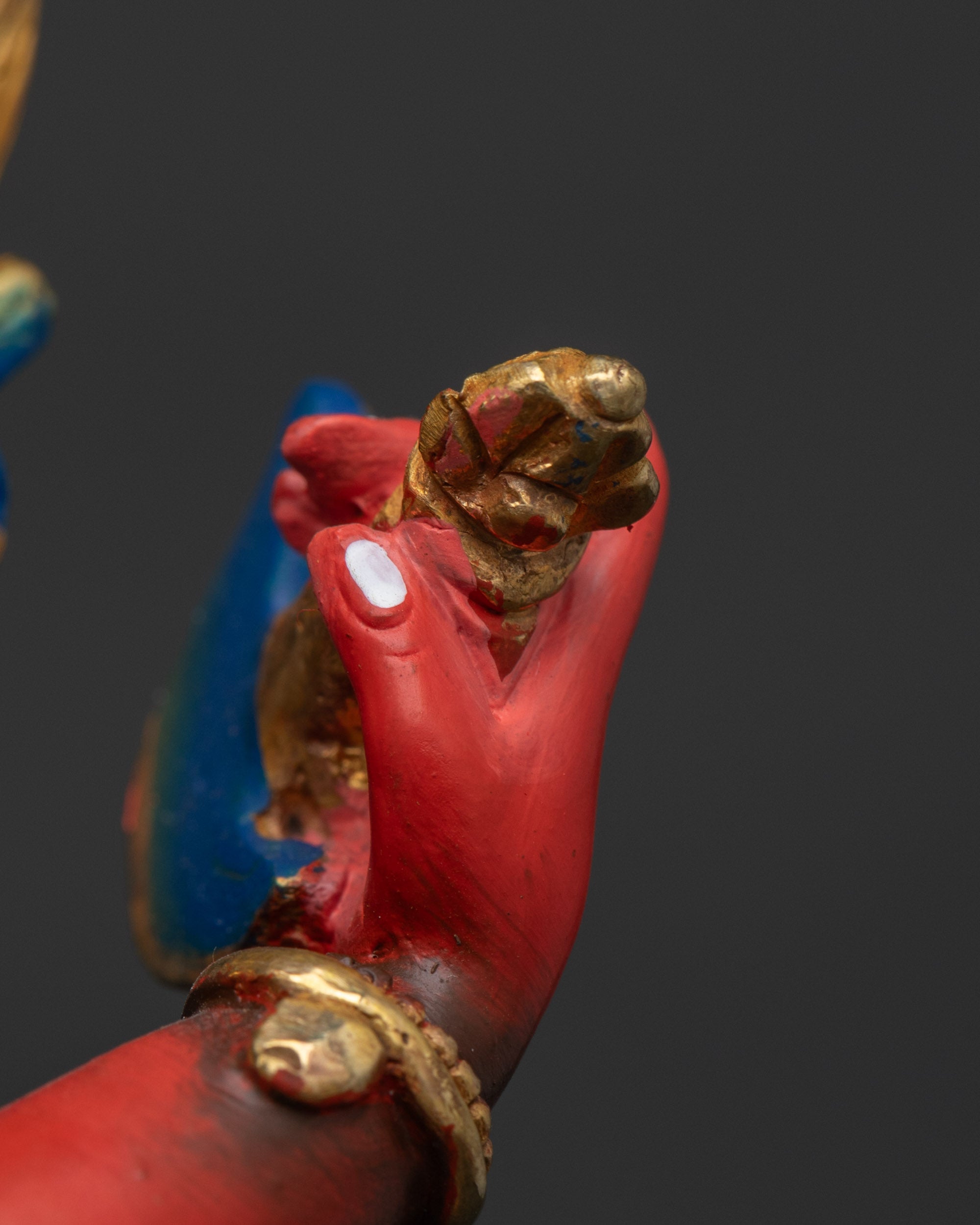 Colorful Black Dzambhala Statue | Protector of Wealth & Prosperity