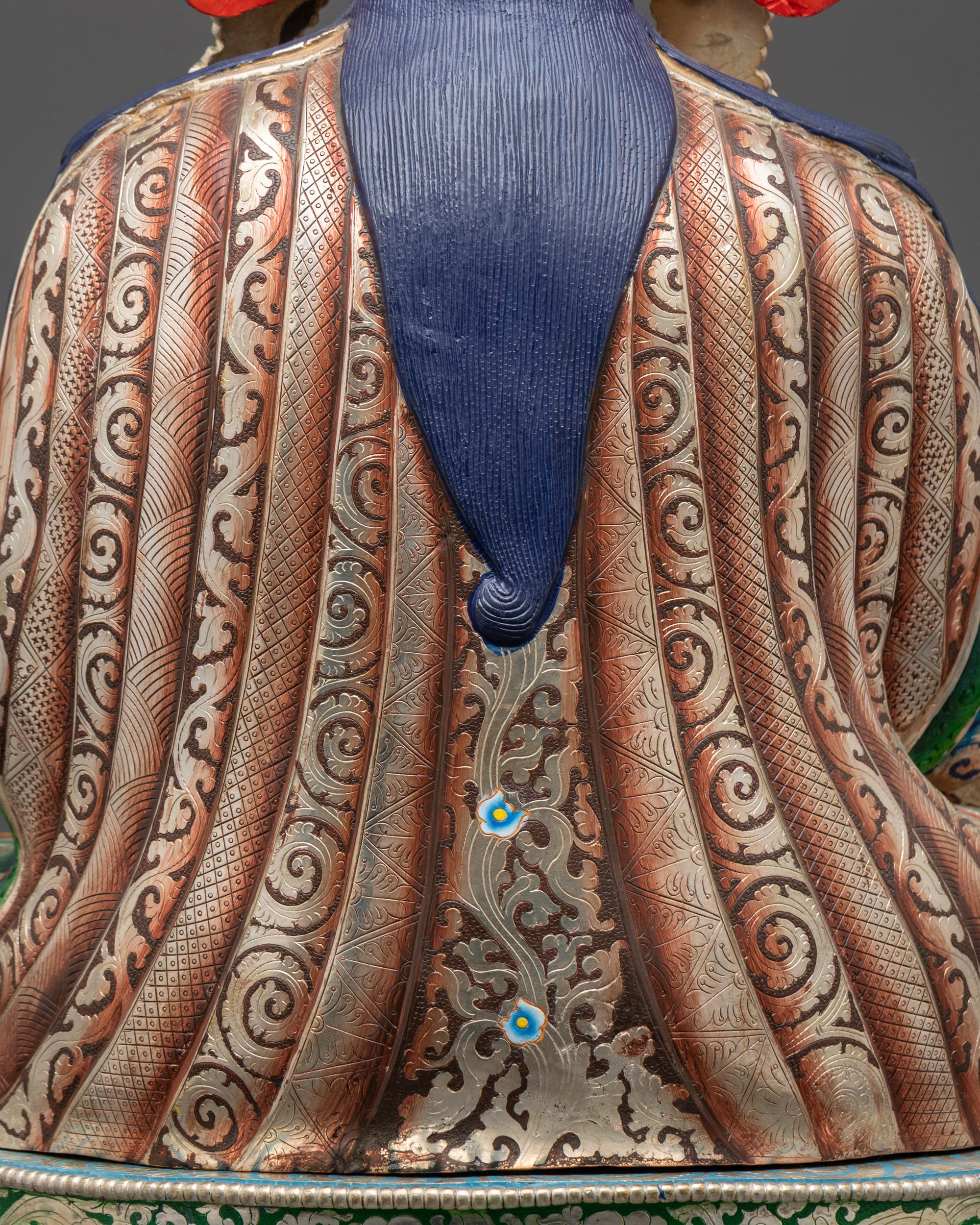 Colorful Guru Padmasambhava Statue | Hand-Painted Artwork from Nepal