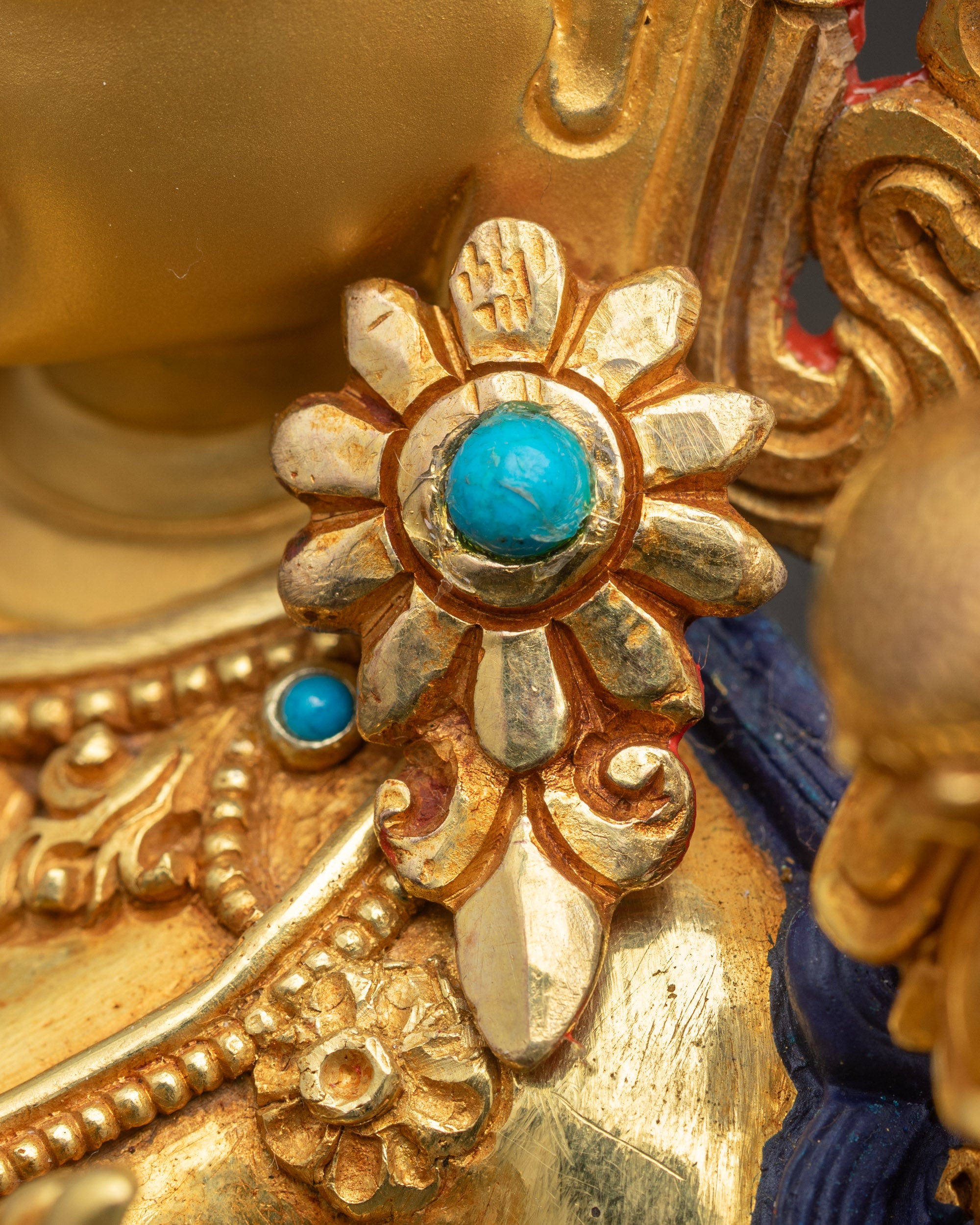 Green Tara Statue with Throne | Himalayan Meditation Sculpture