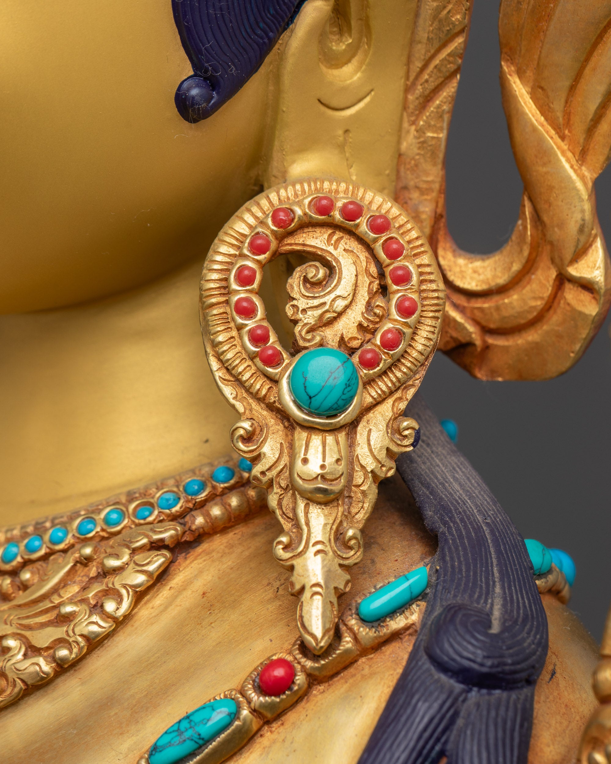 Buddhist Gold-Gilded Premium Green Tara Statue | Handicrafted in Nepal