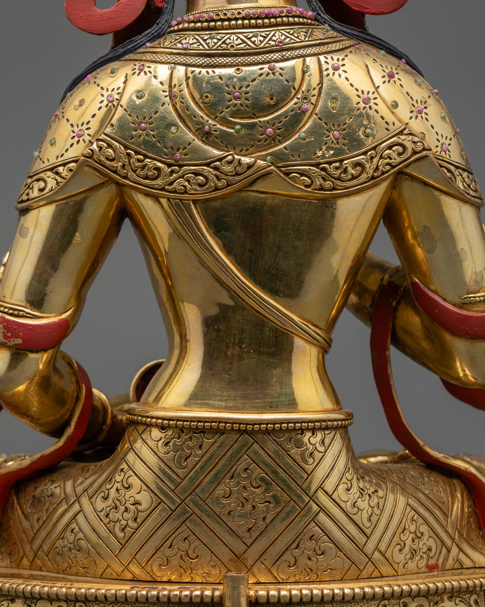 24K Gold-Gilded Vajrasattva Statue | Deity for Karma Purification Practice