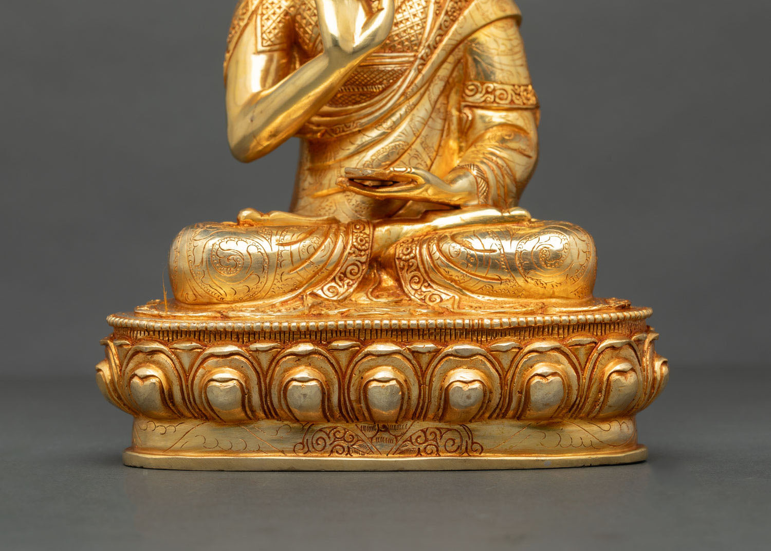 Je Tsongkhapa with Two Disciples Sculpture | Handmade in Nepal