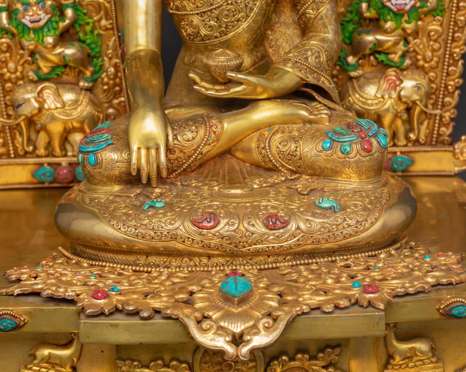 Shakyamuni Buddha Enthroned: Symbol of Enlightenment and Compassion