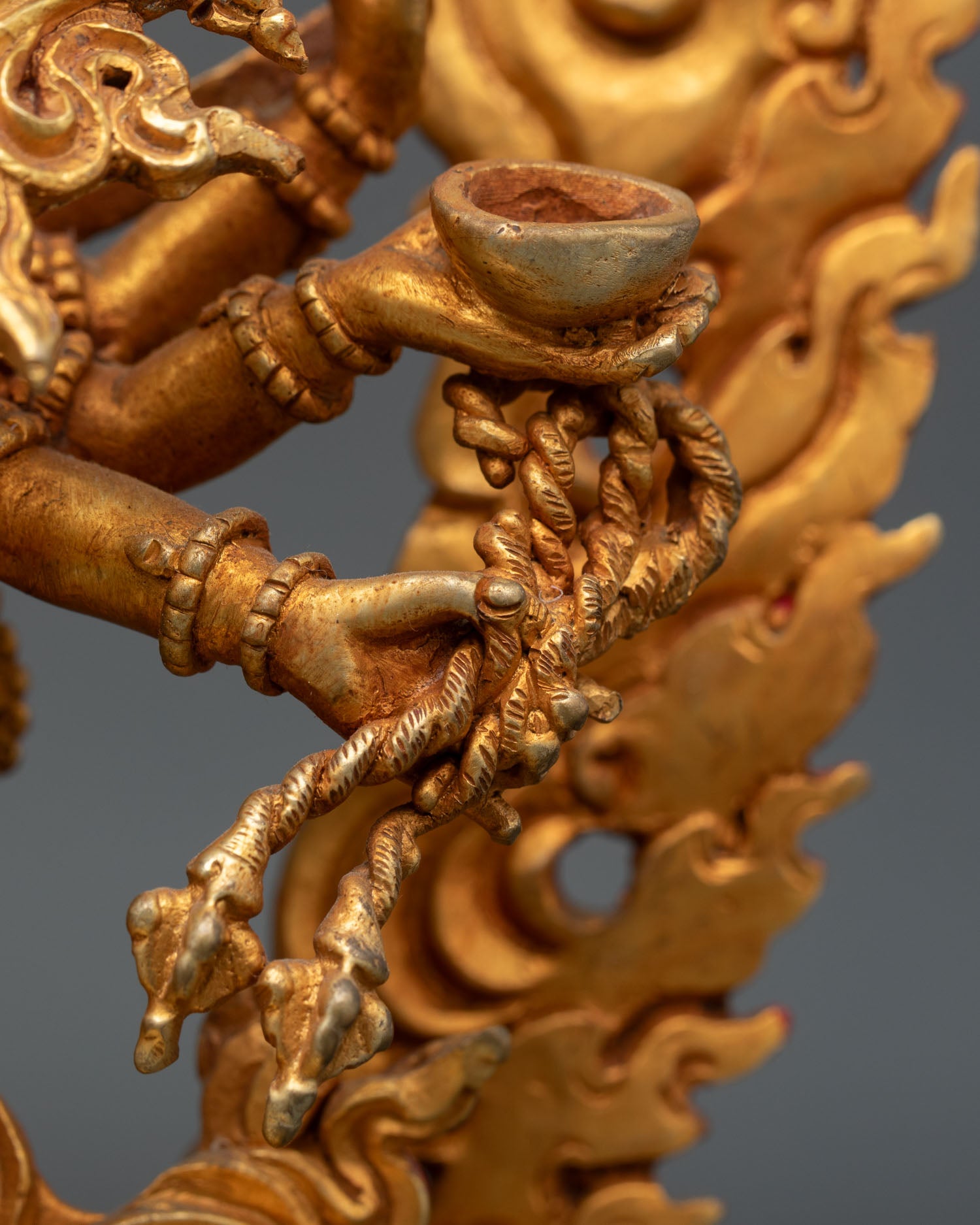 Chakrasamvara Yab-Yum Statue | Fire Gilded Buddhist Sculpture