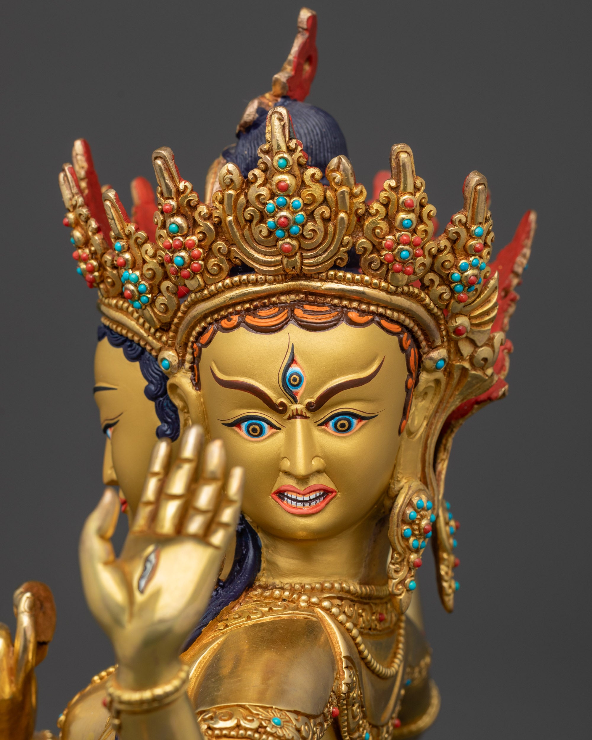 Premium Namgyalma Sculpture | Handcrafted Tibetan Deity for Wellness