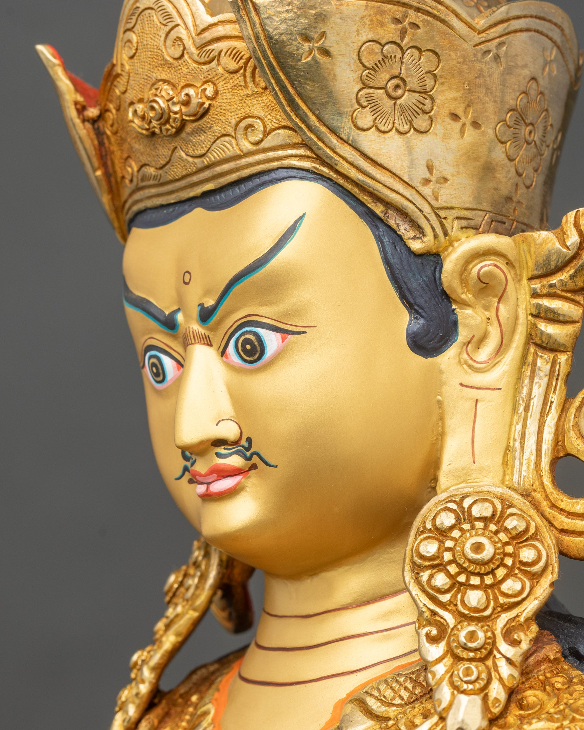 Padmasambhava Guru Rinpoche Meditation Statue | Himalayan Copper Sculpture