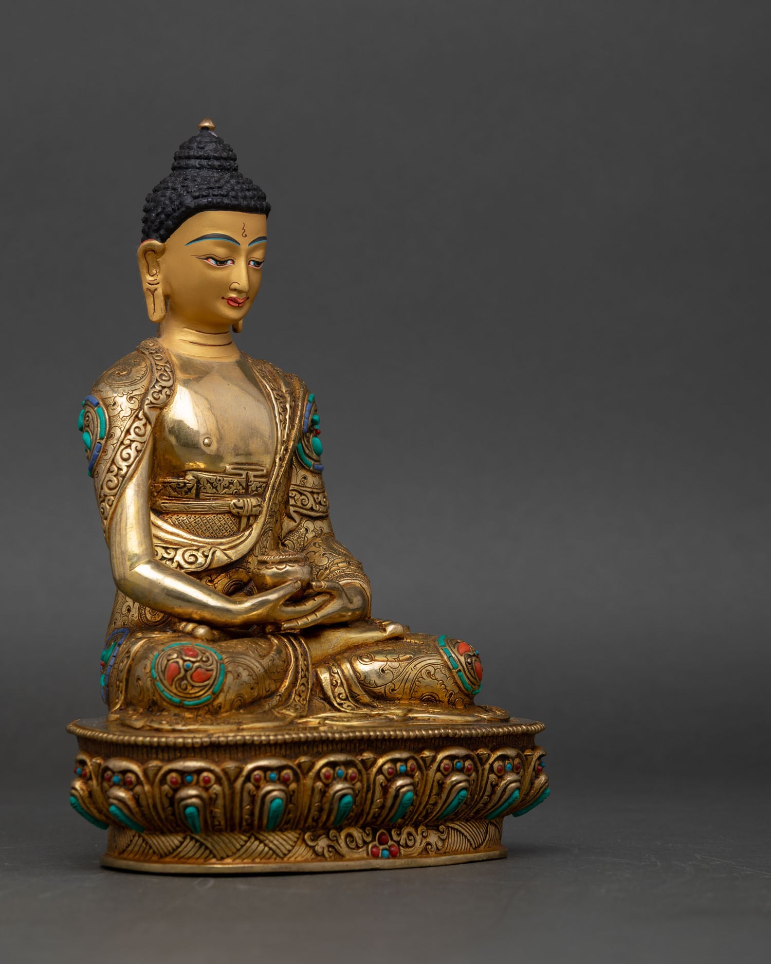 Five Dhyani Buddha Sculpture – Representation of Enlightened Wisdom