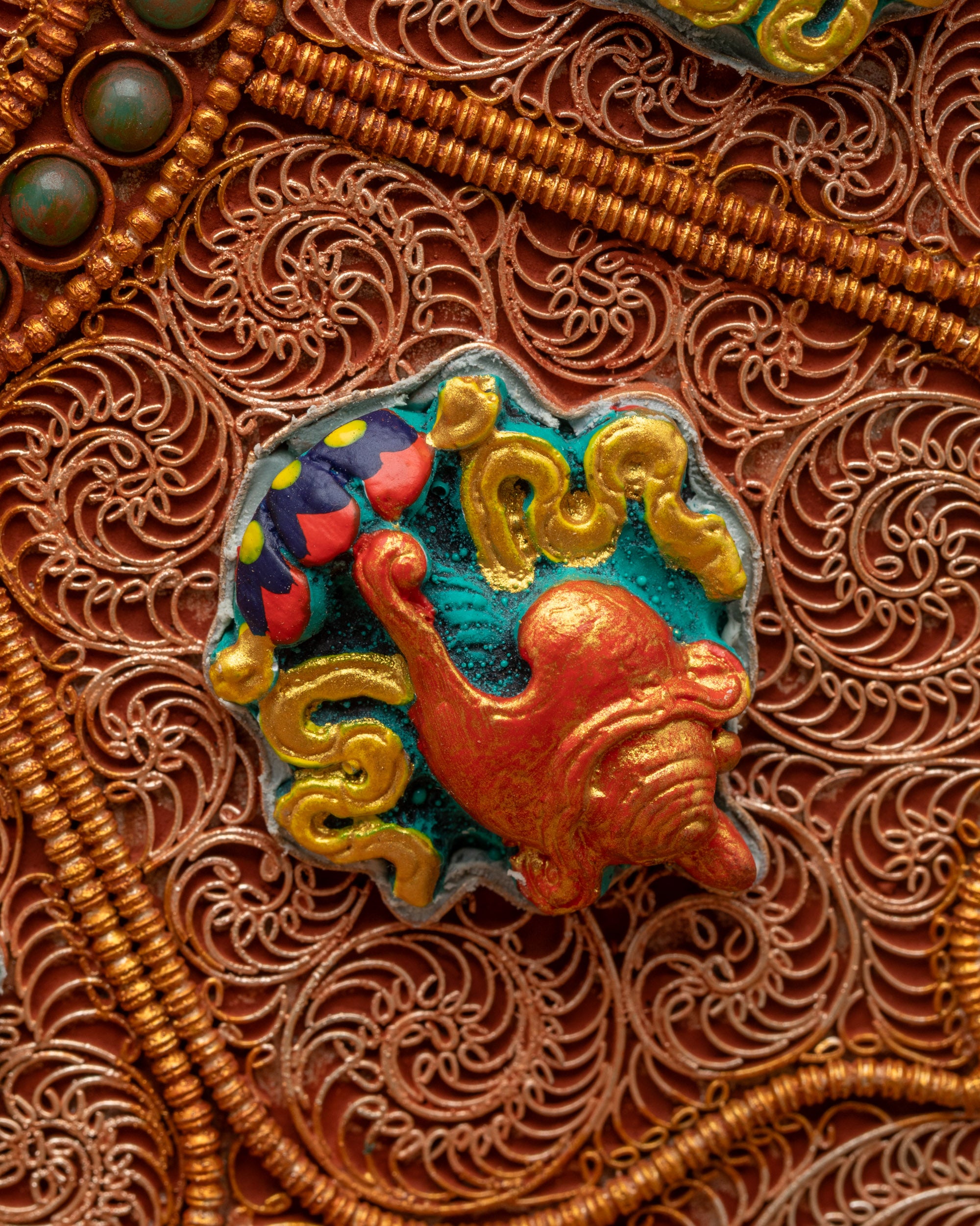 13" Hand-Carved Kartika Ritual Dagger with Throne | Ceremonial Tool