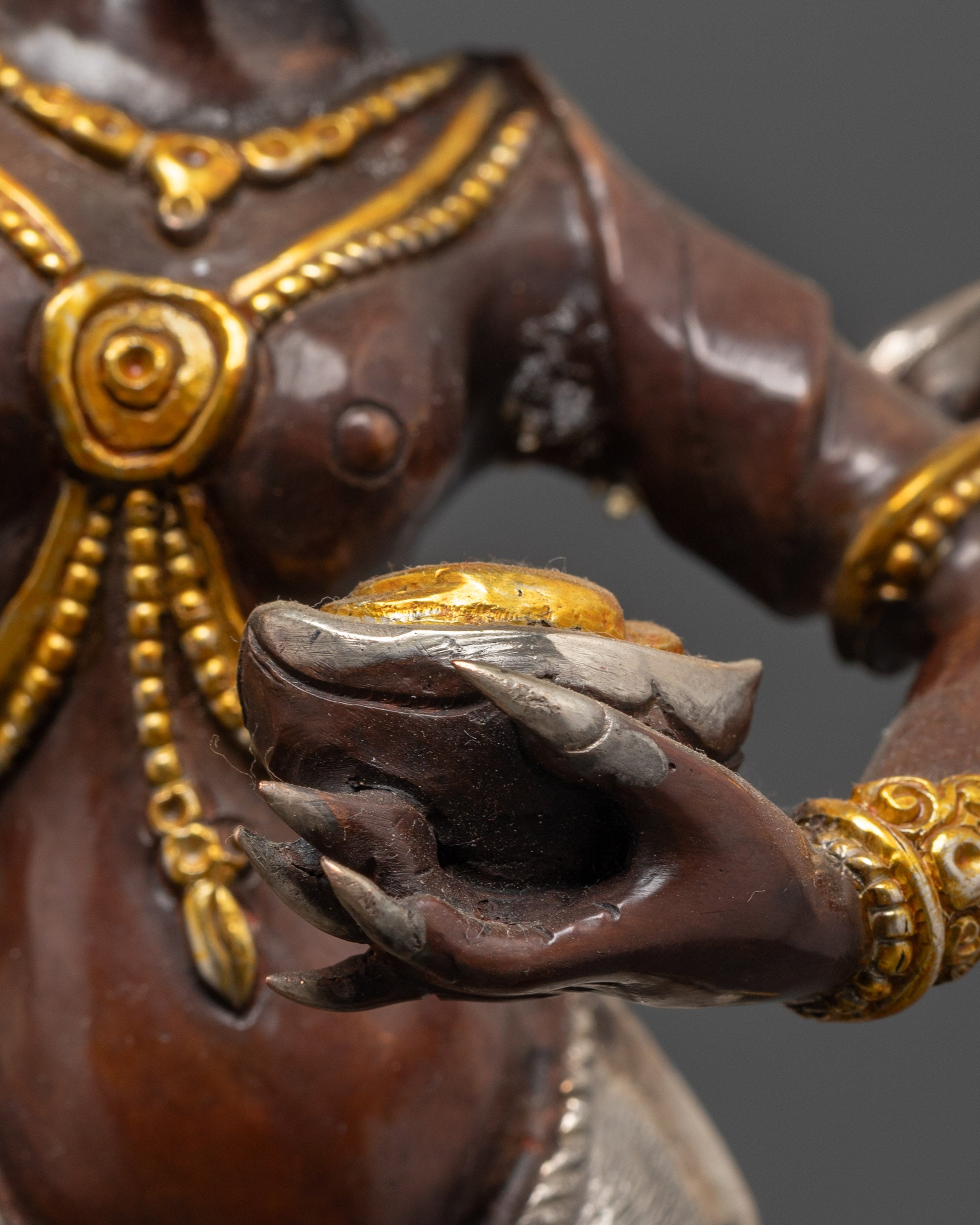 Silver-Plated Palden Lhamo Statue | Tantric Buddhist Protector Goddess