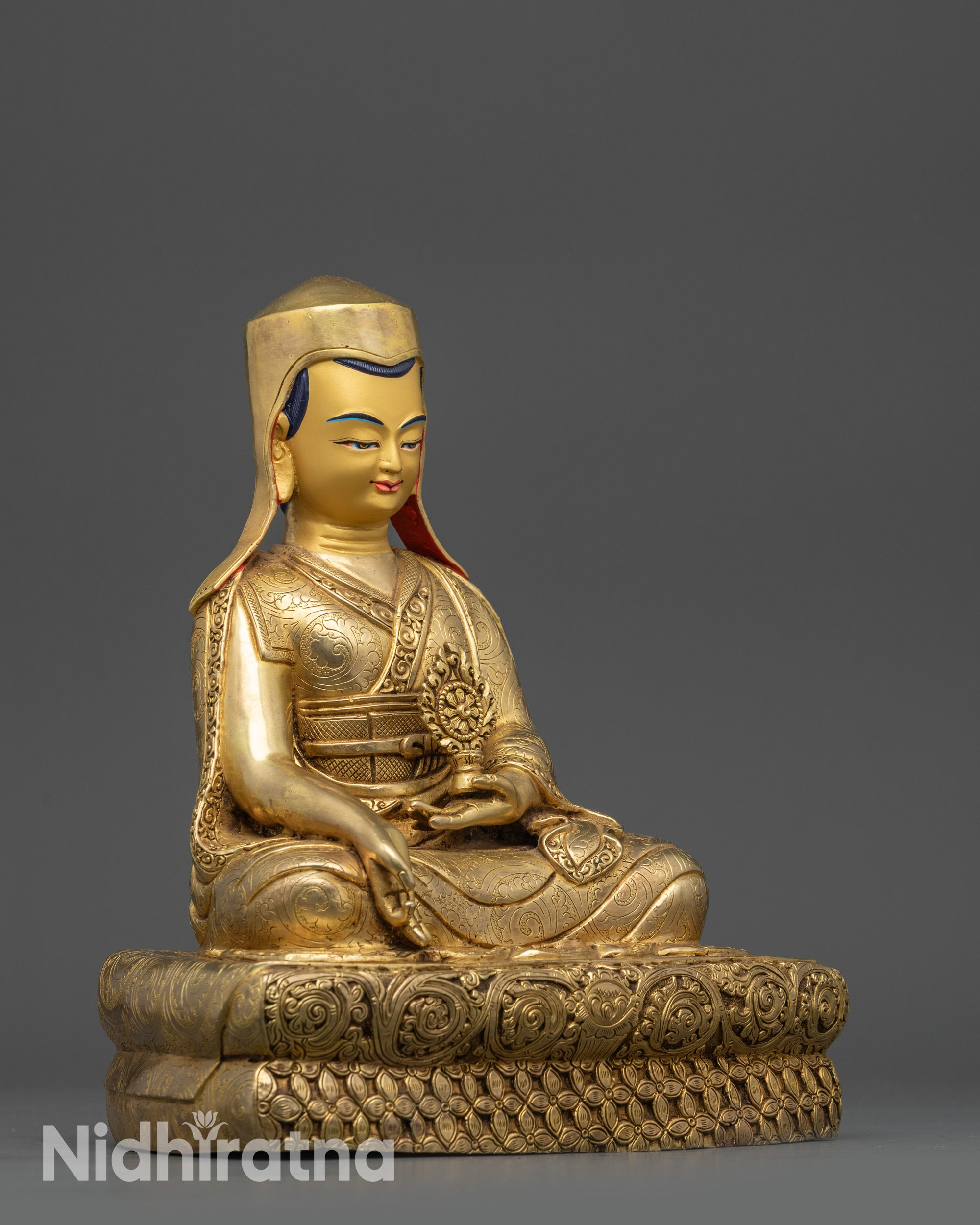 Five Shakya Masters Statue Set | Handcrafted Buddhist Deities from Nepal