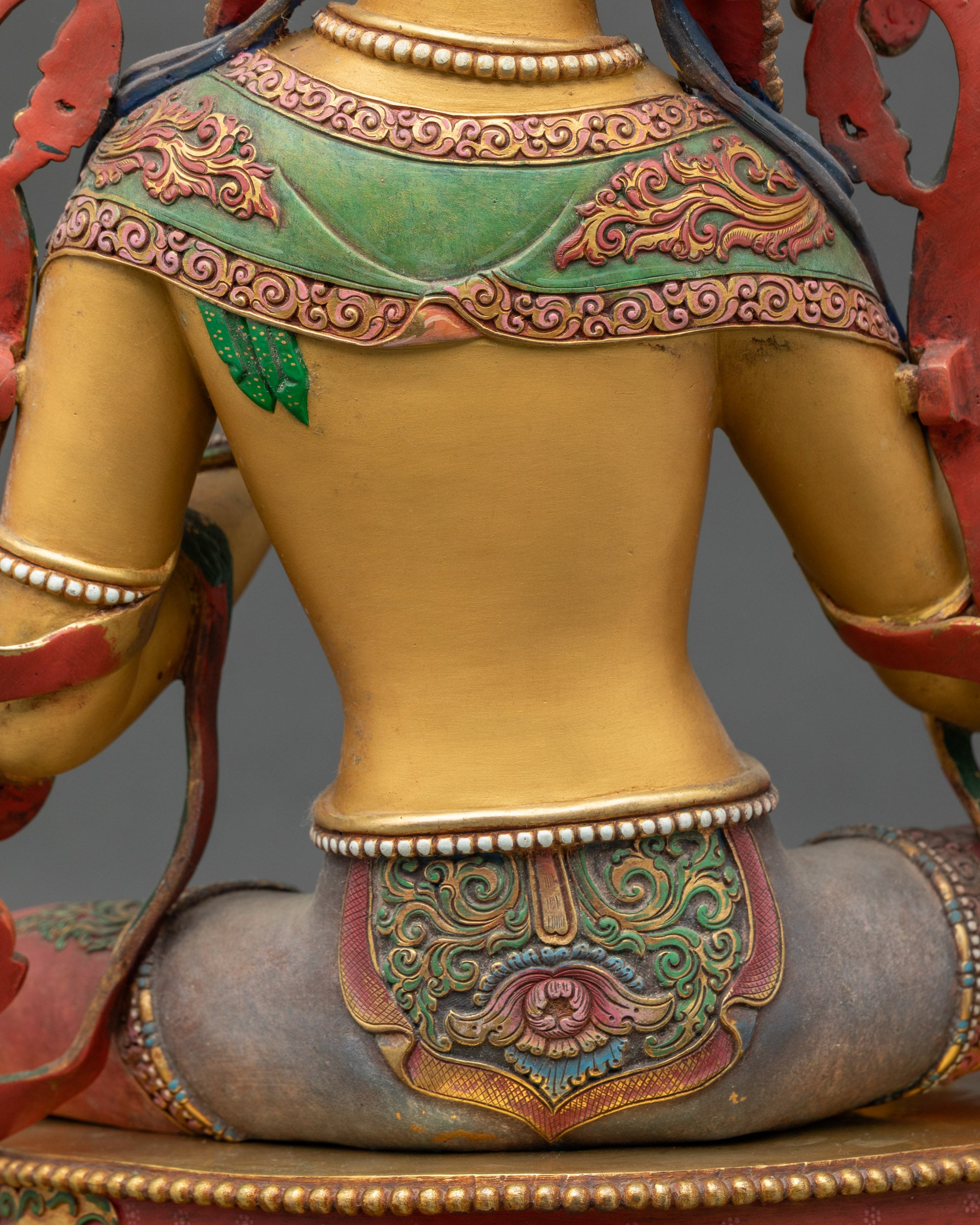 Green Tara Figurine | Lost-Wax Casted Copper Statue from Nepal