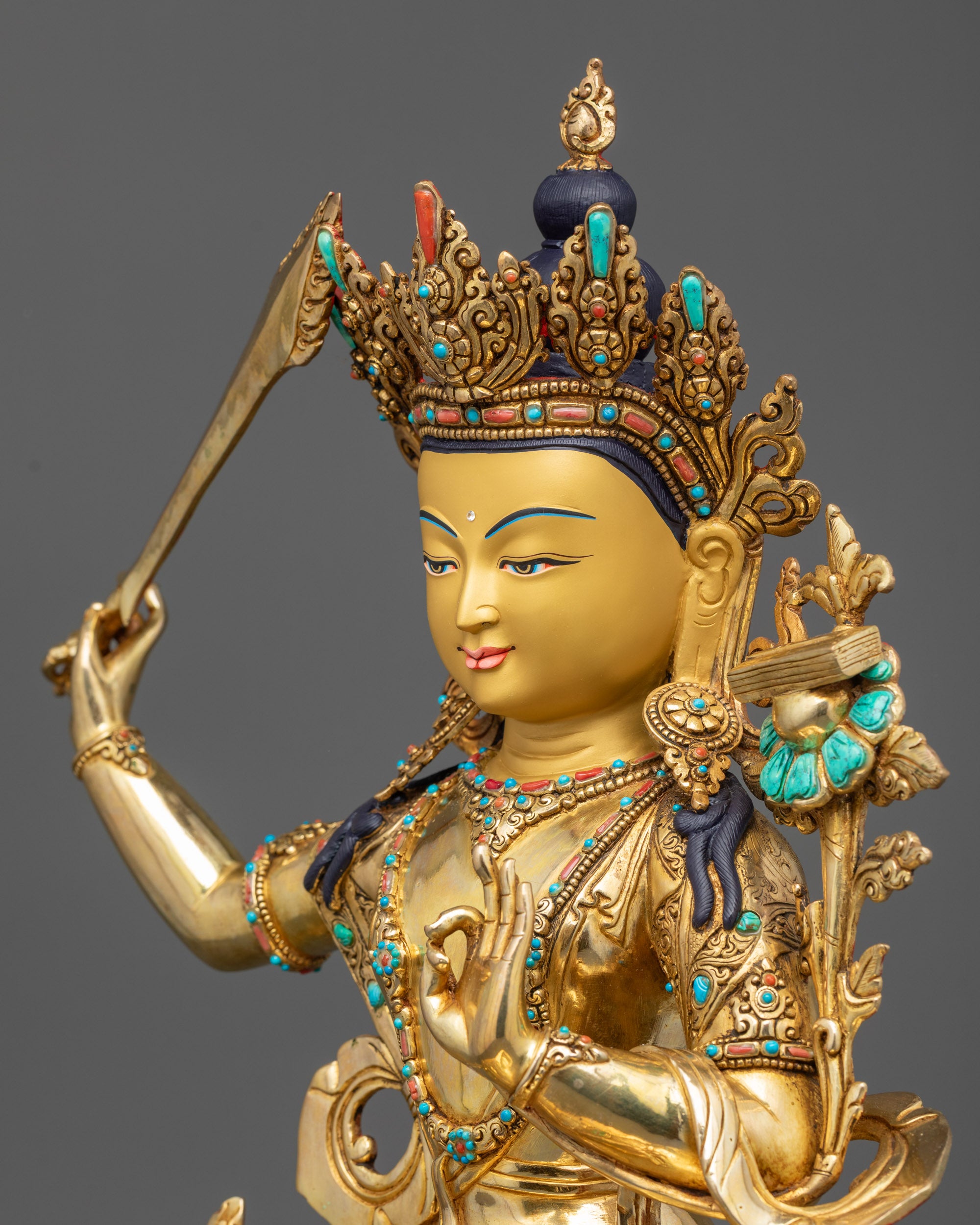 Premium Manjushri Meditation Statue | Handcrafted Symbol of Wisdom