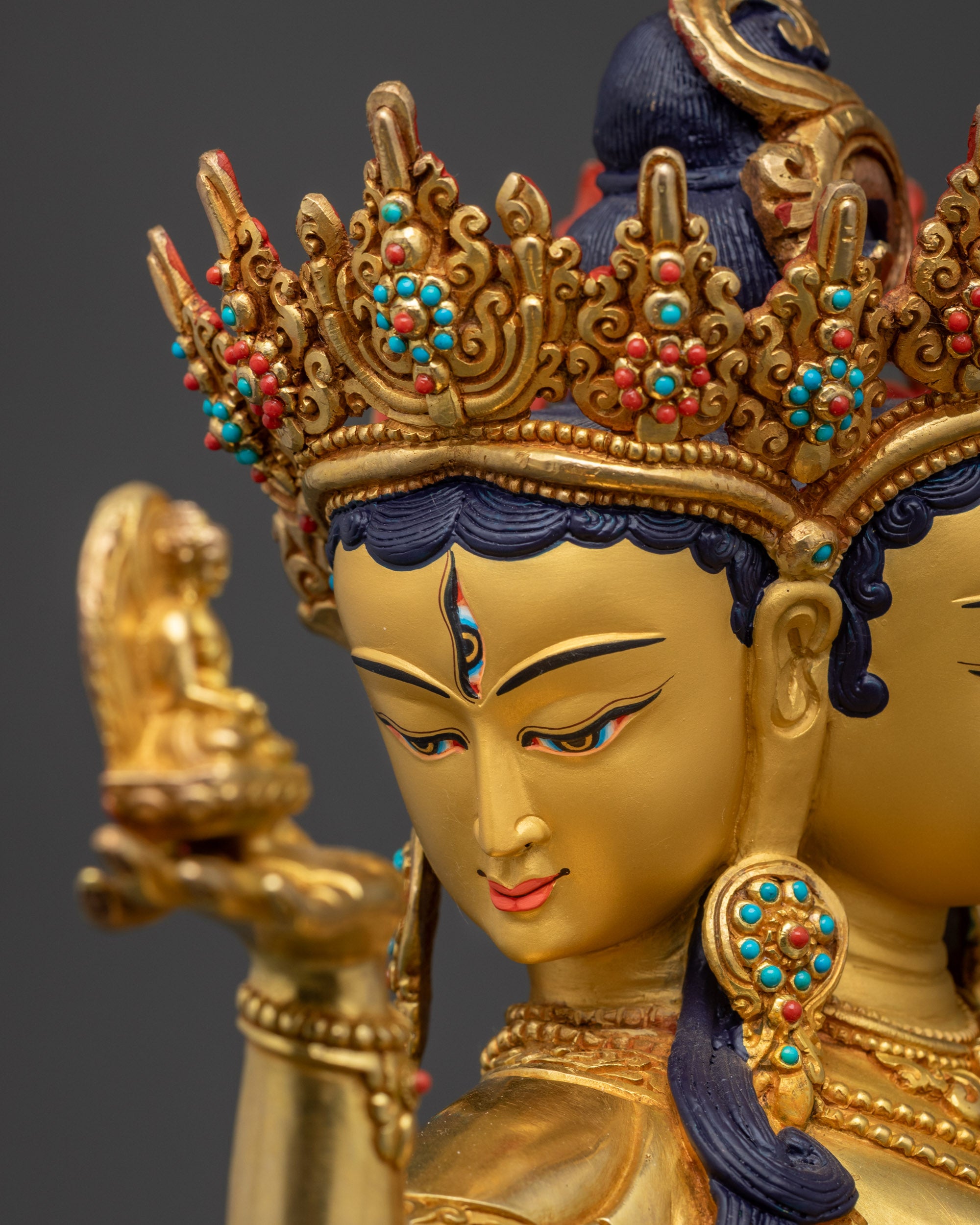 Premium Namgyalma Sculpture | Handcrafted Tibetan Deity for Wellness