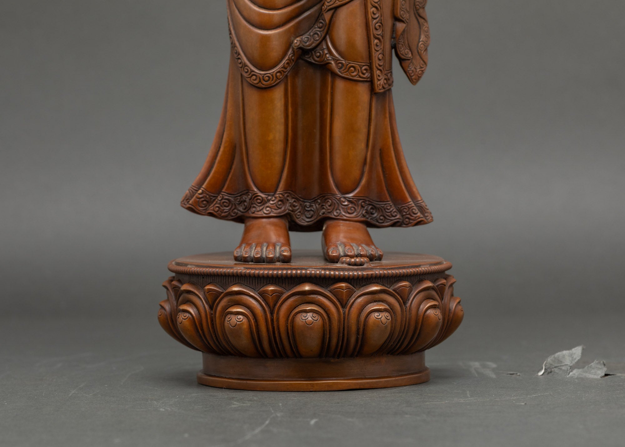 Hand-carved Sculpture of Buddha's Two Disciples