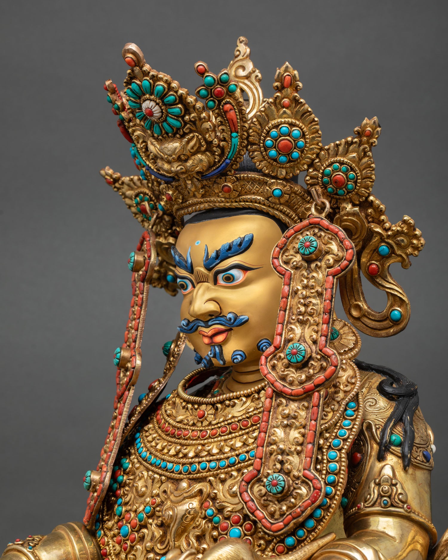 Large Dzambhala Statue | Traditional Buddhist Sacred Artwork
