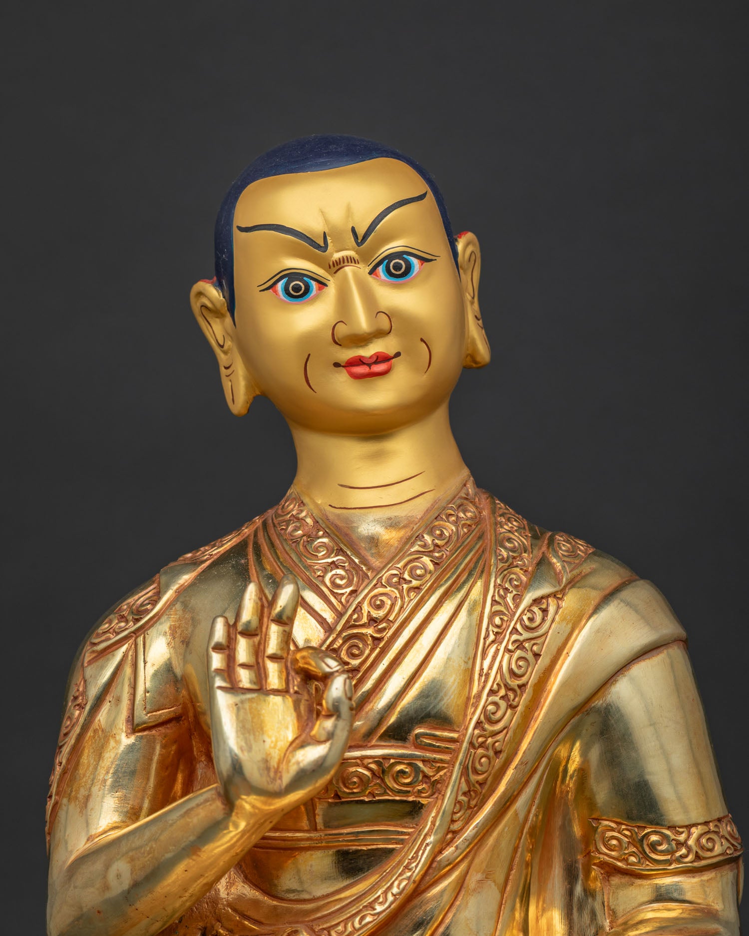 Je Tsongkhapa Set Statue | Founder of the Gelug Buddhist Tradition