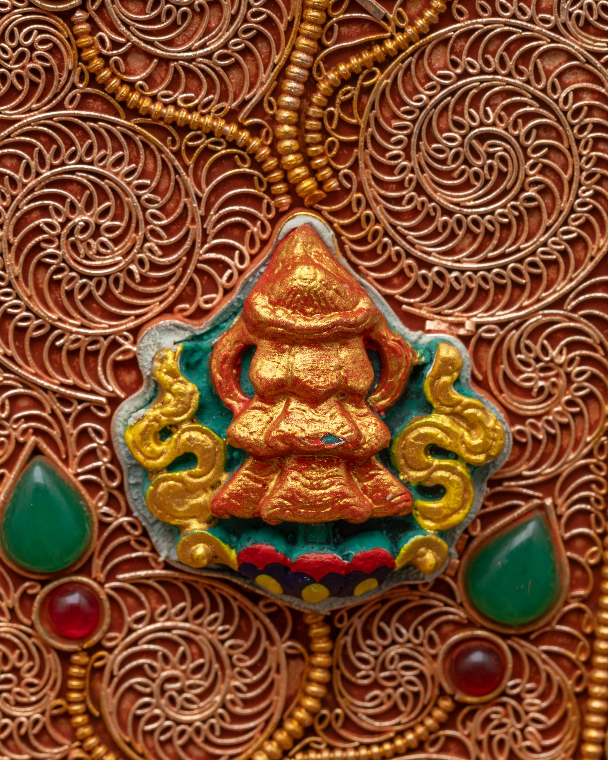 13" Enthroned Bishwo Vajra | Handcrafted Nepalese Ritual Artifact