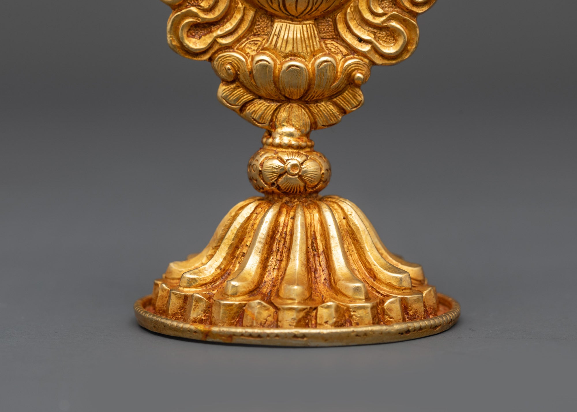 3" Gold Fire-Gilded Ashtamangala Set | Symbol of Universal Harmony