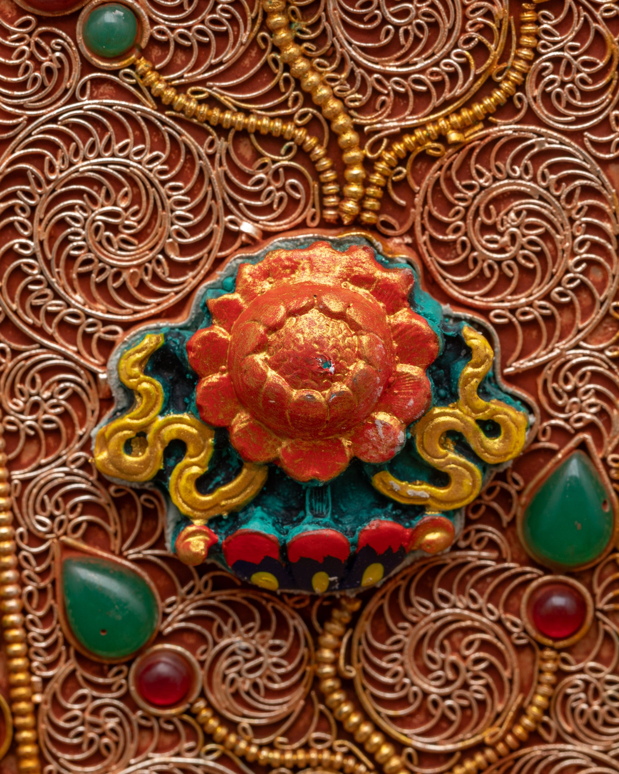 13" Enthroned Bishwo Vajra | Handcrafted Nepalese Ritual Artifact