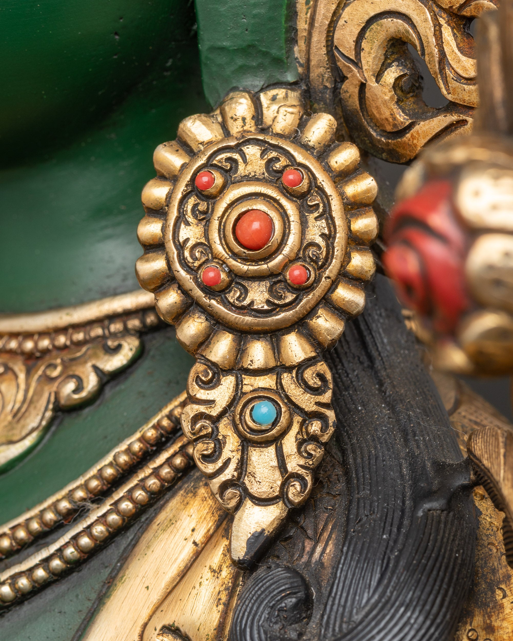 Savior Mother Green Tara Statue | Hand-painted Goddess of Compassion