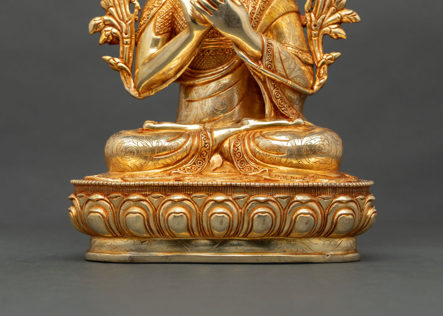 Je Tsongkhapa with Two Disciples Sculpture | Handmade in Nepal