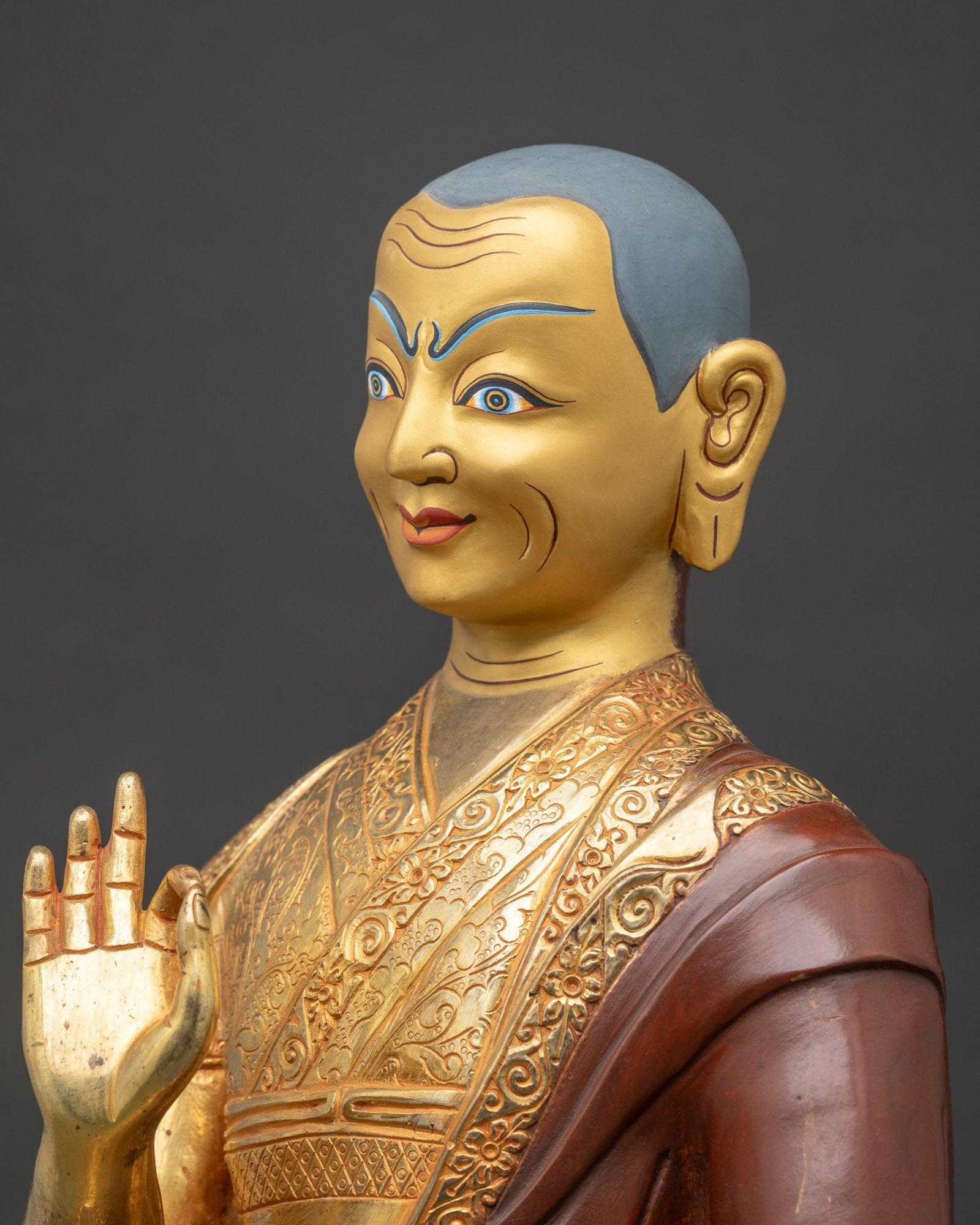 Je Tsongkhapa Statue Set | Gelug Founder Buddhist Figure