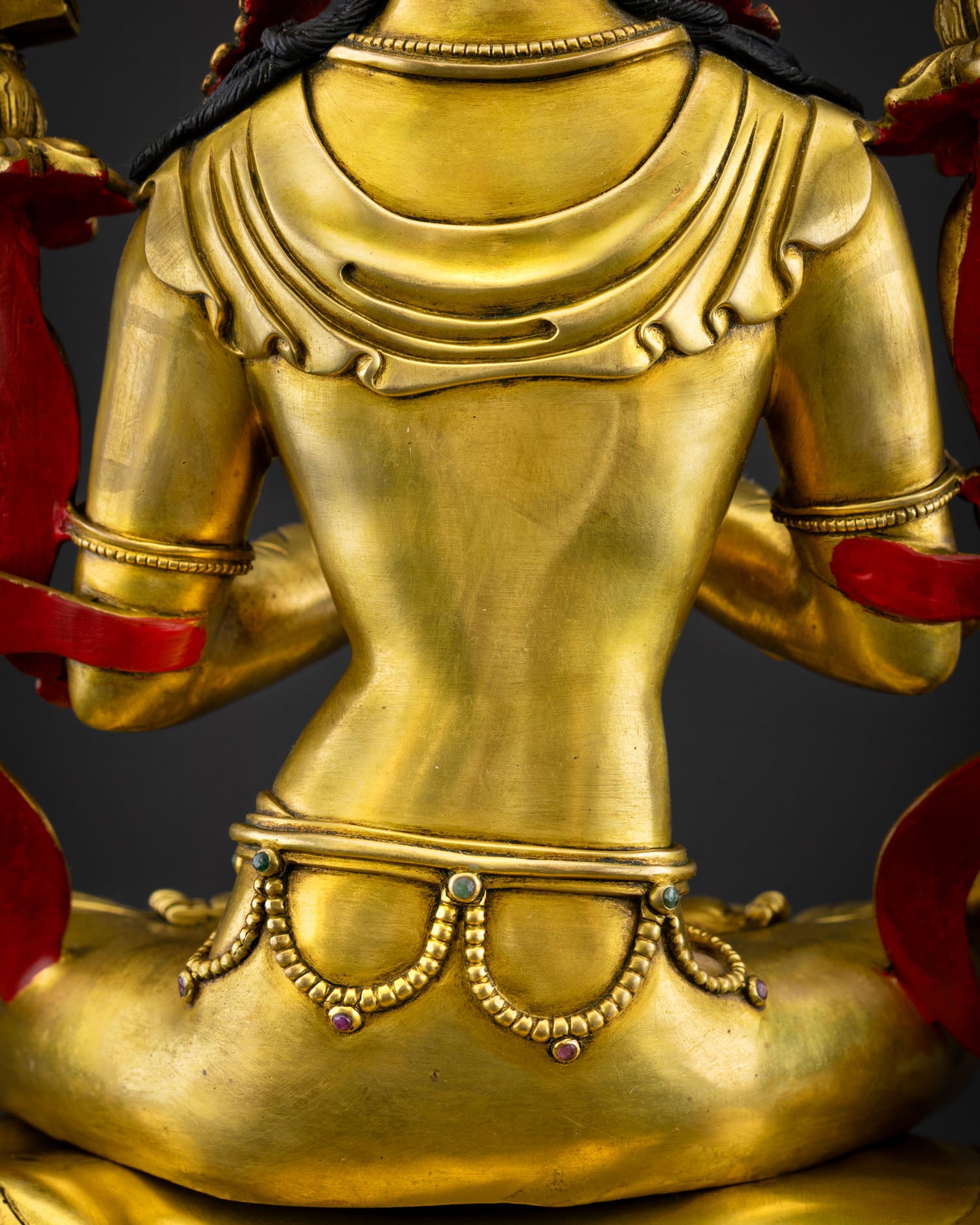 Simhanada Manjushri Statue | Handcrafted Gold Guarantee Idol
