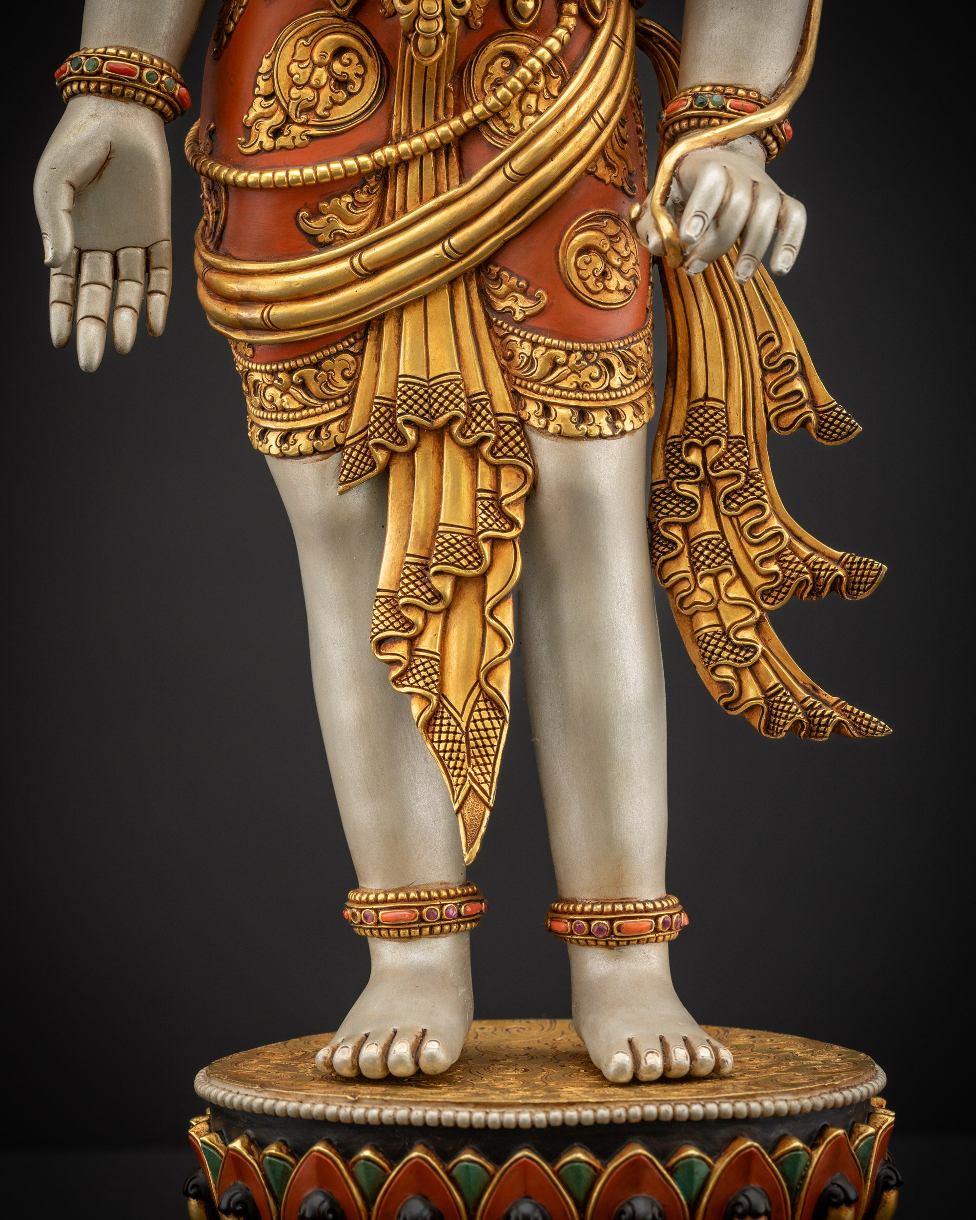 Cultivate Serenity with Standing Lokeshvara Statue | Lotus-Bearer Icon